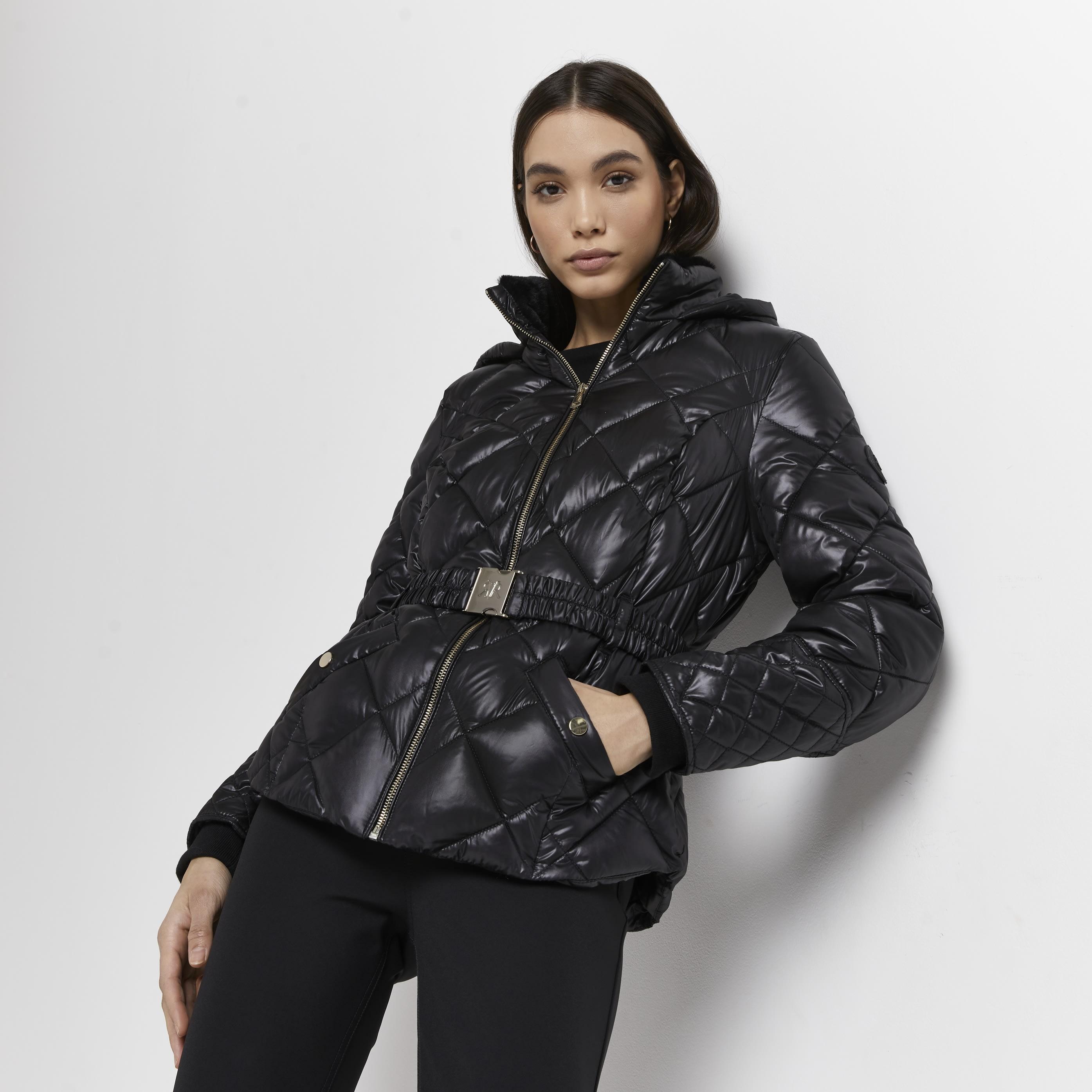 Black patent puffer hotsell