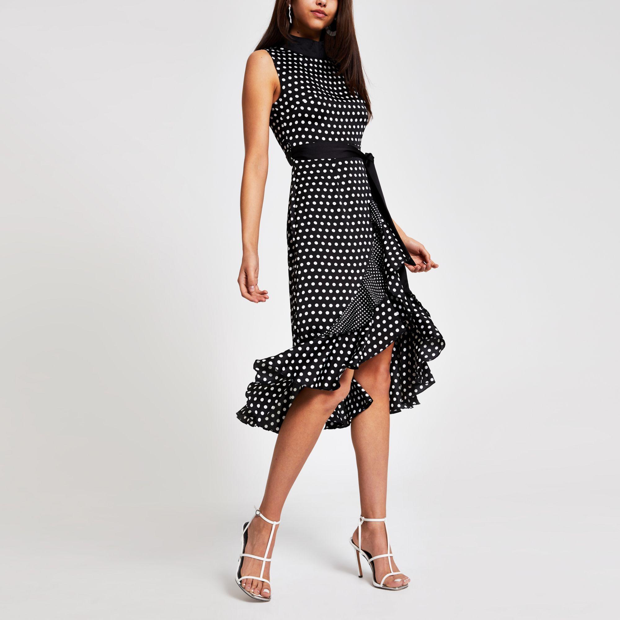 river island black dress gold buttons