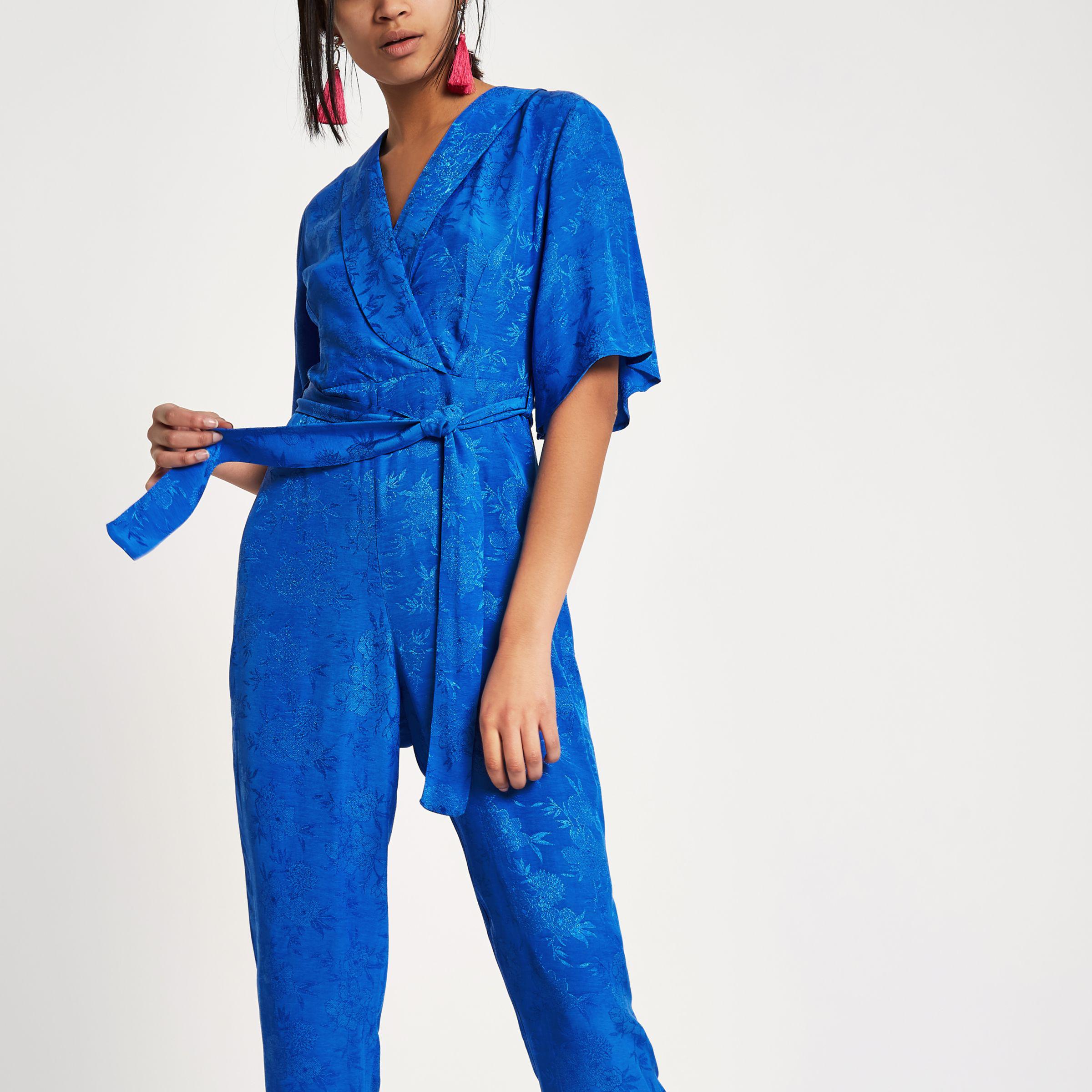 river island blue jumpsuit