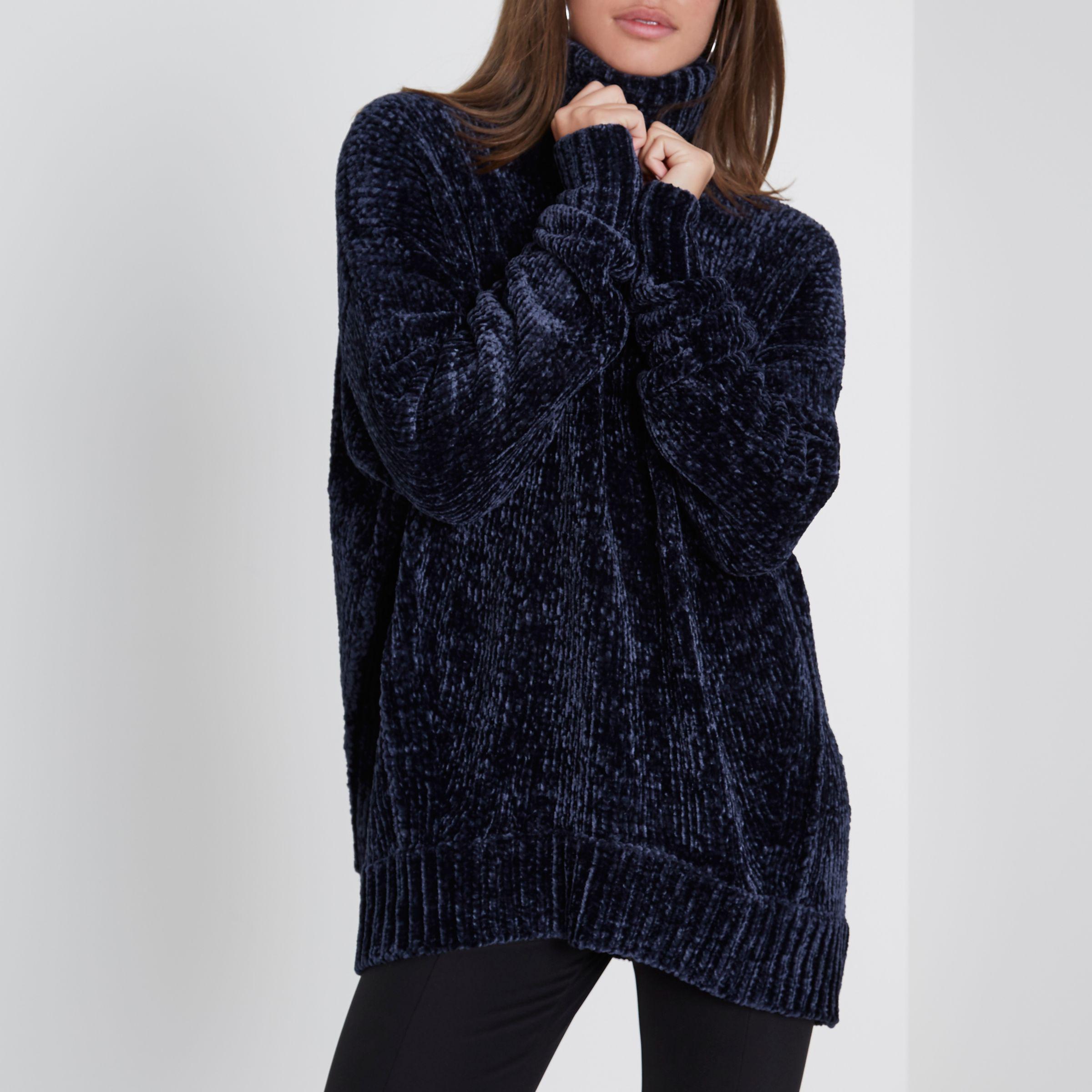 River Island Synthetic Navy Chenille 