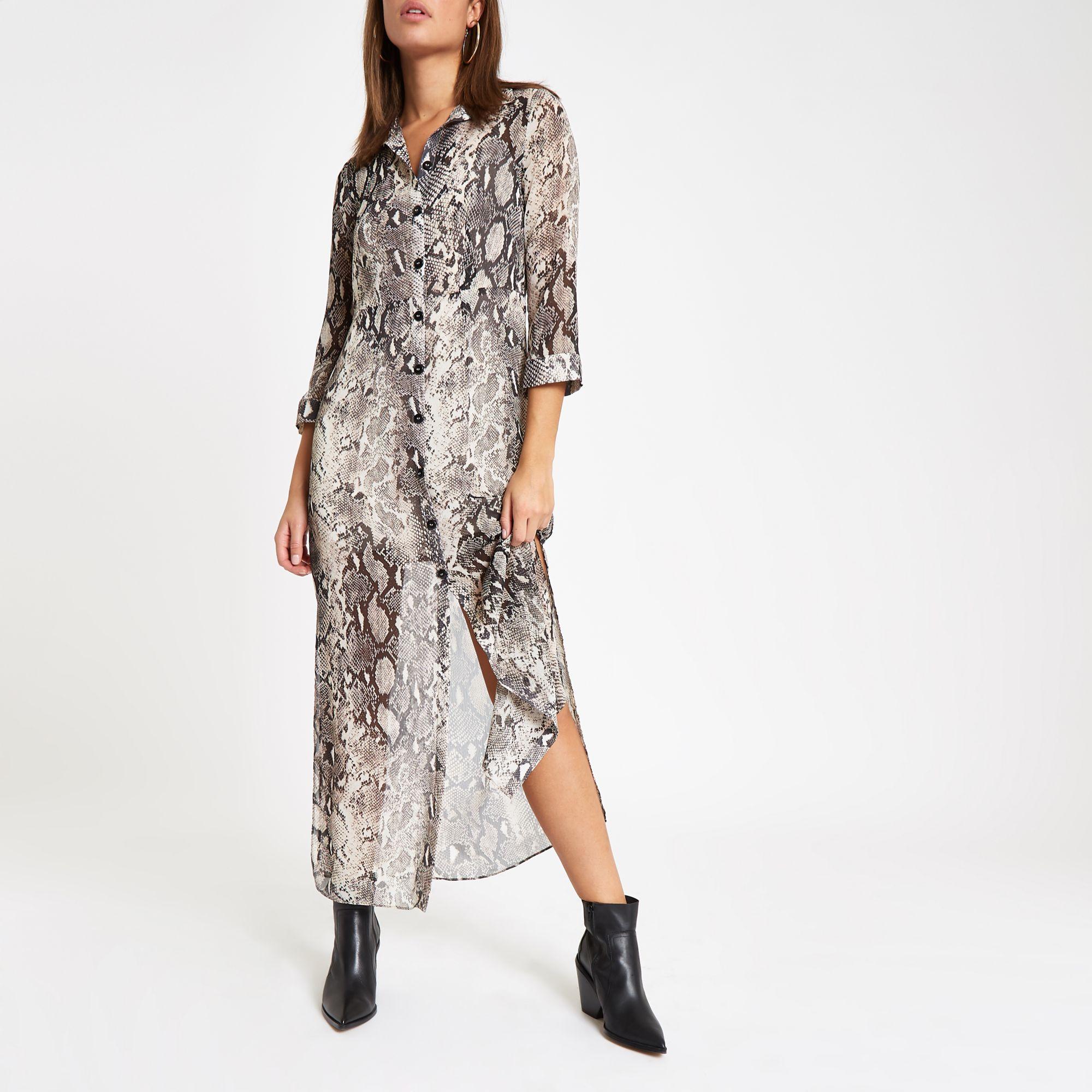 River island snake print maxi dress Clearance