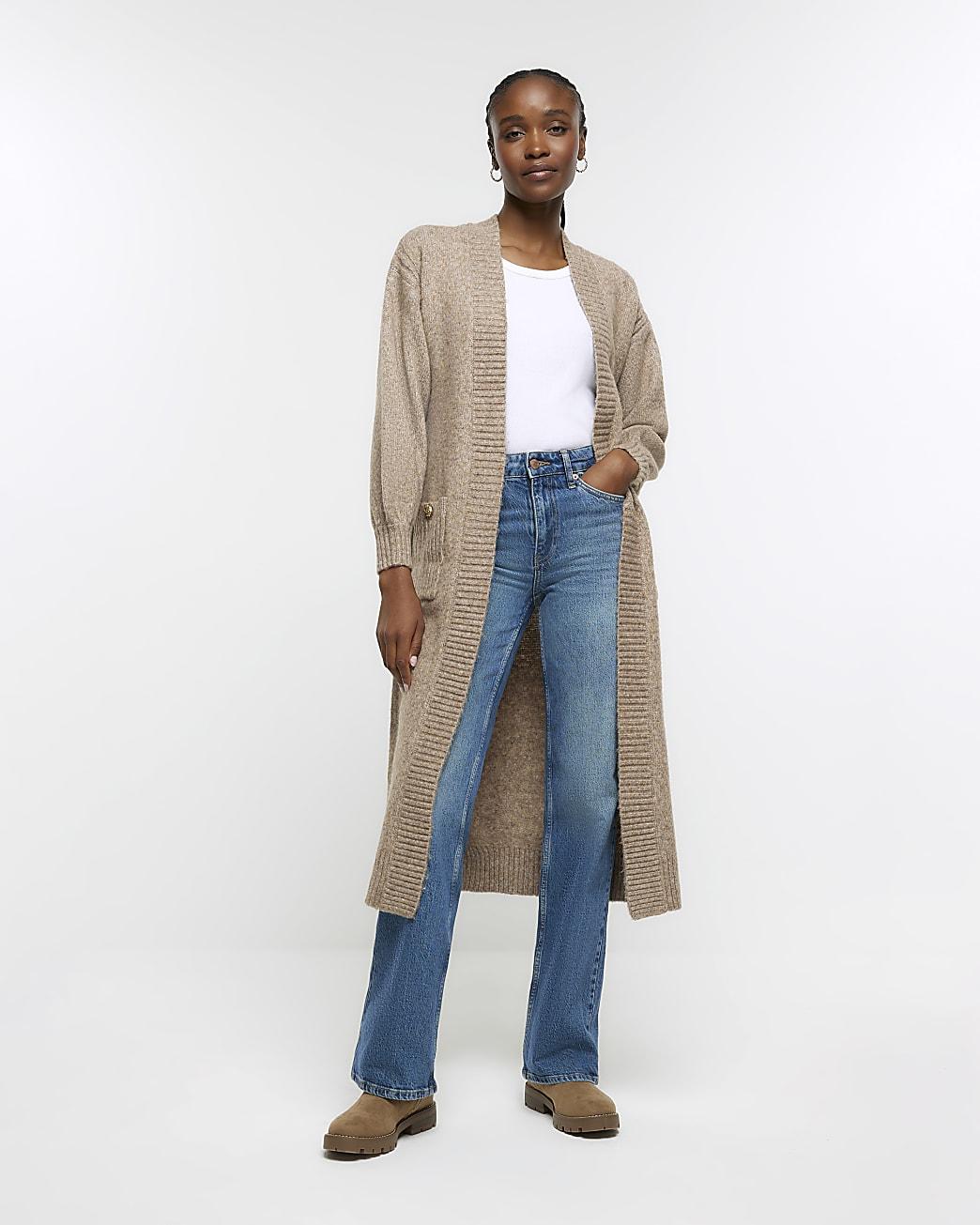 River Island Longline Cosy Cardigan in Blue | Lyst