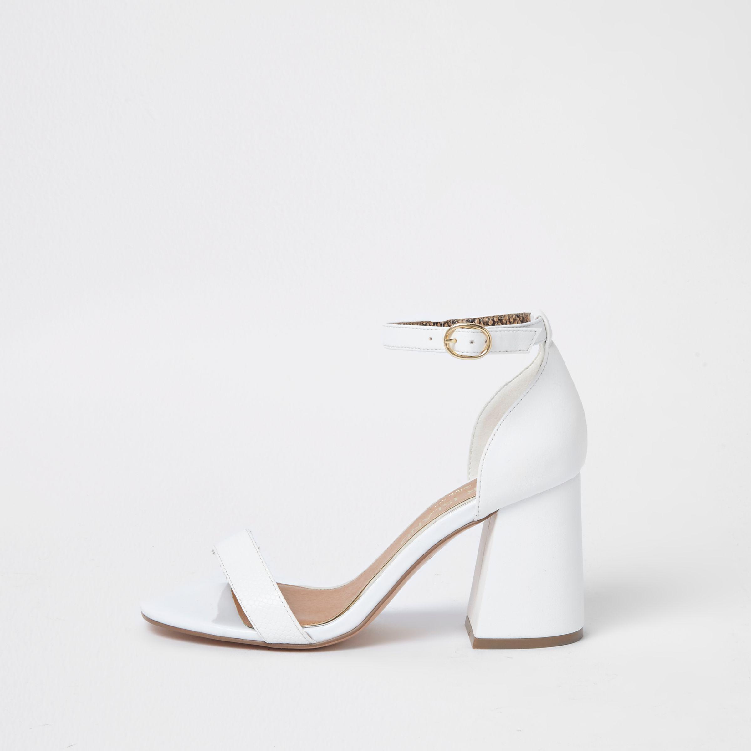 wide fit white sandals