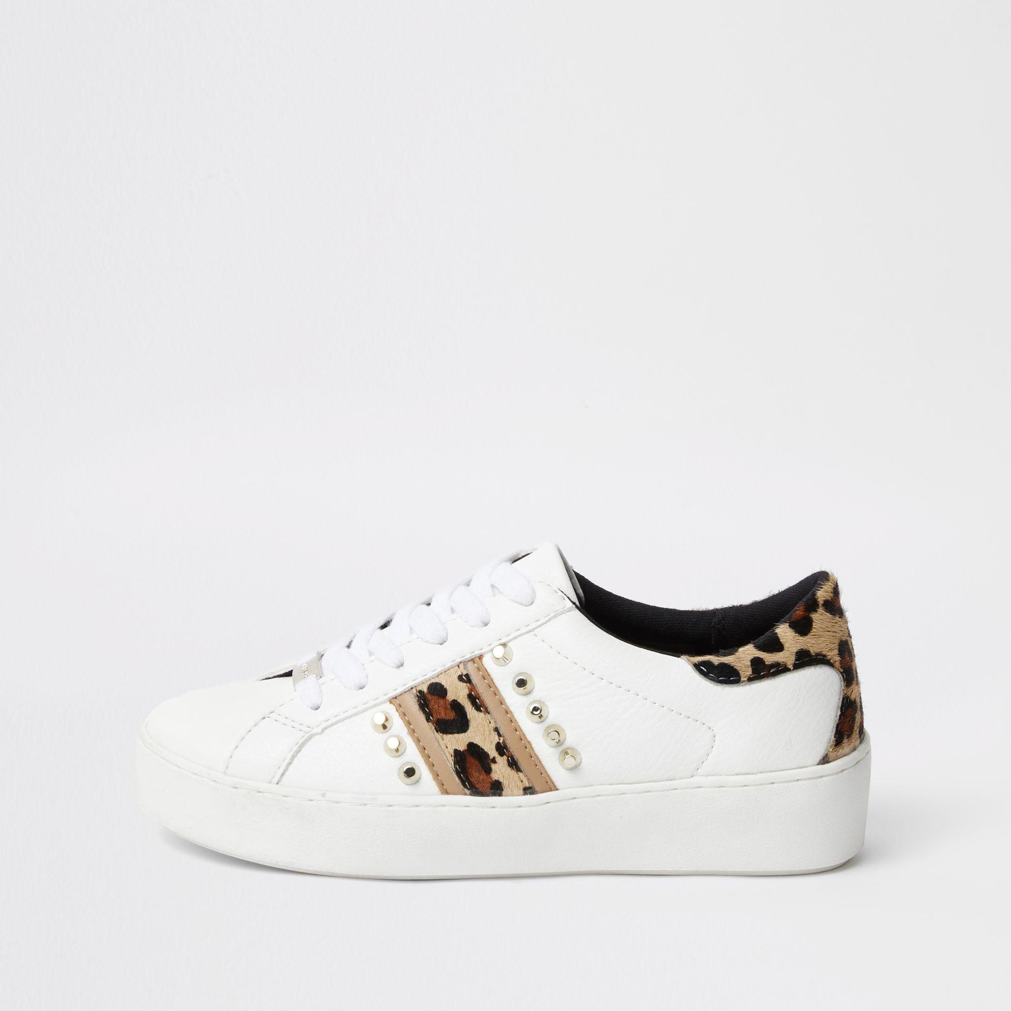 river island leopard trainers