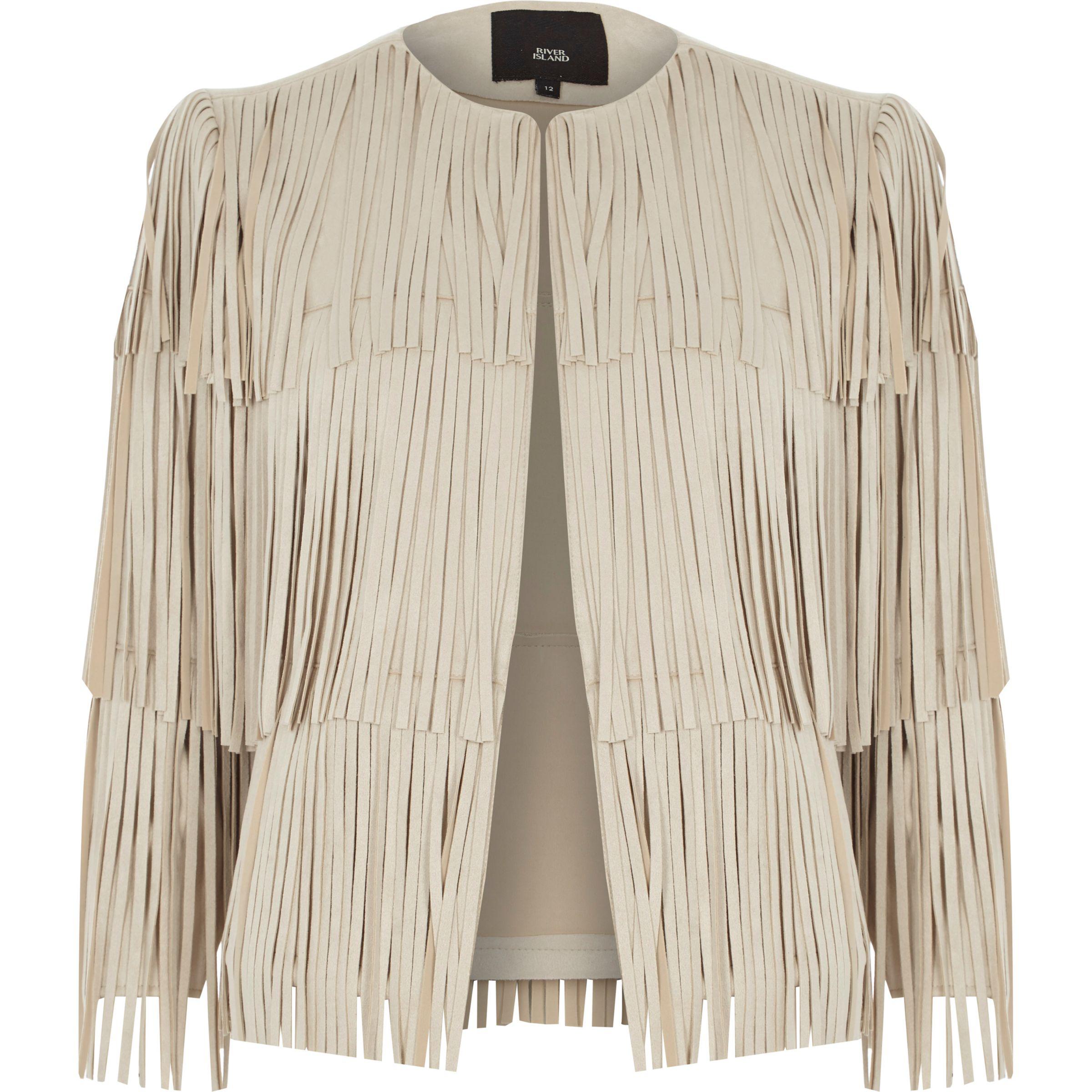 river island fringed jacket