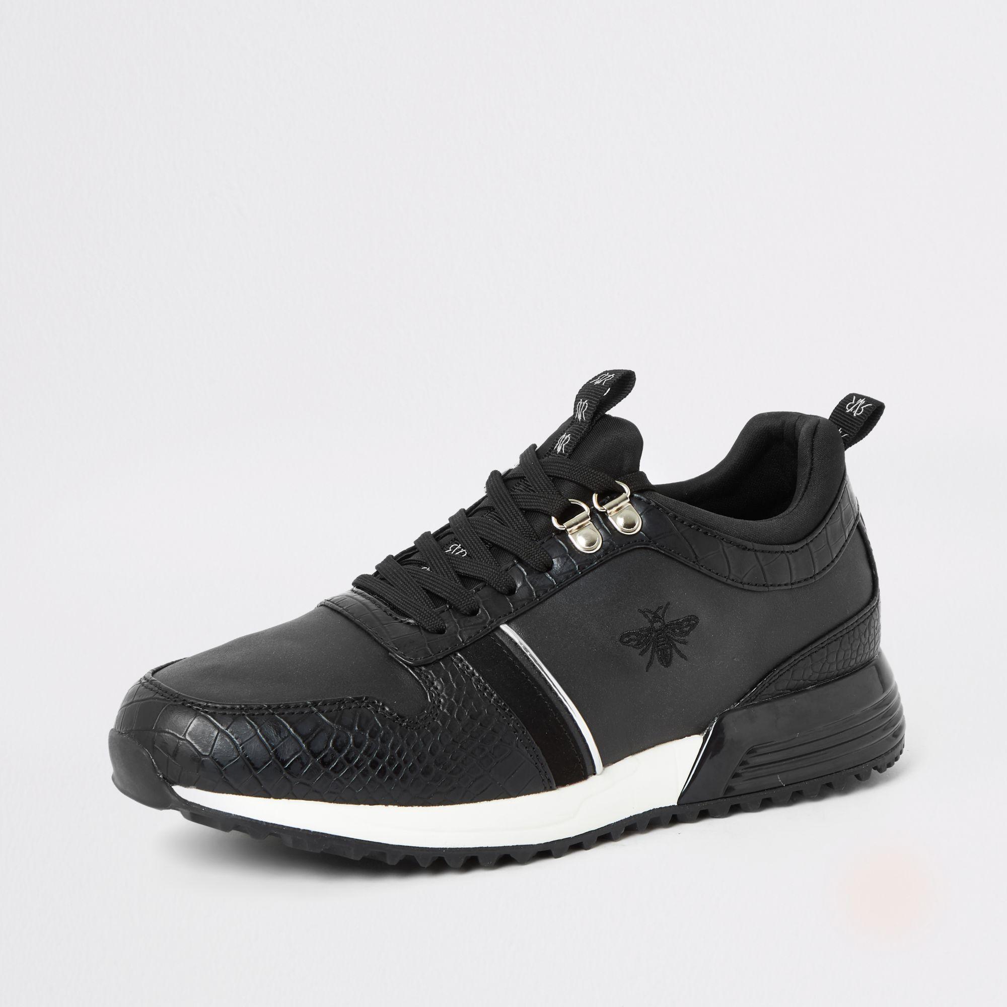river island black trainers