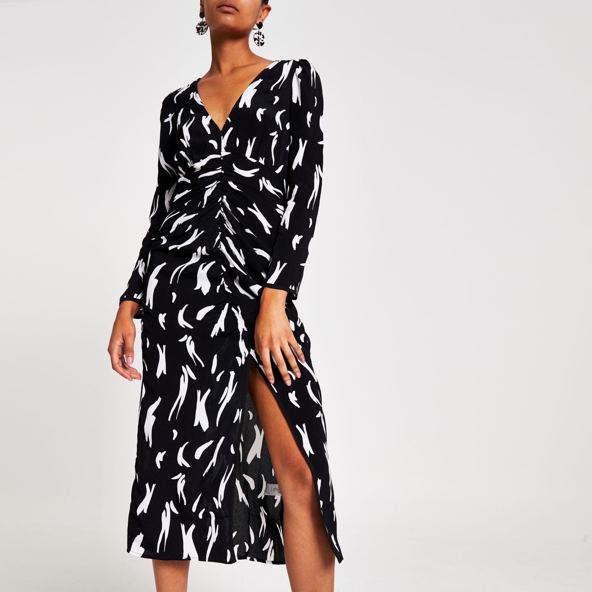 river island white spot dress