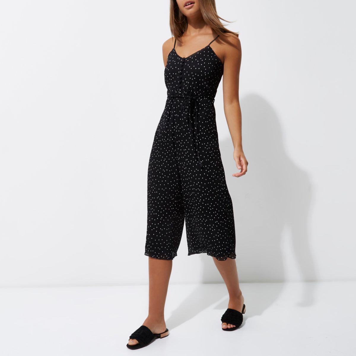 river island black spot jumpsuit