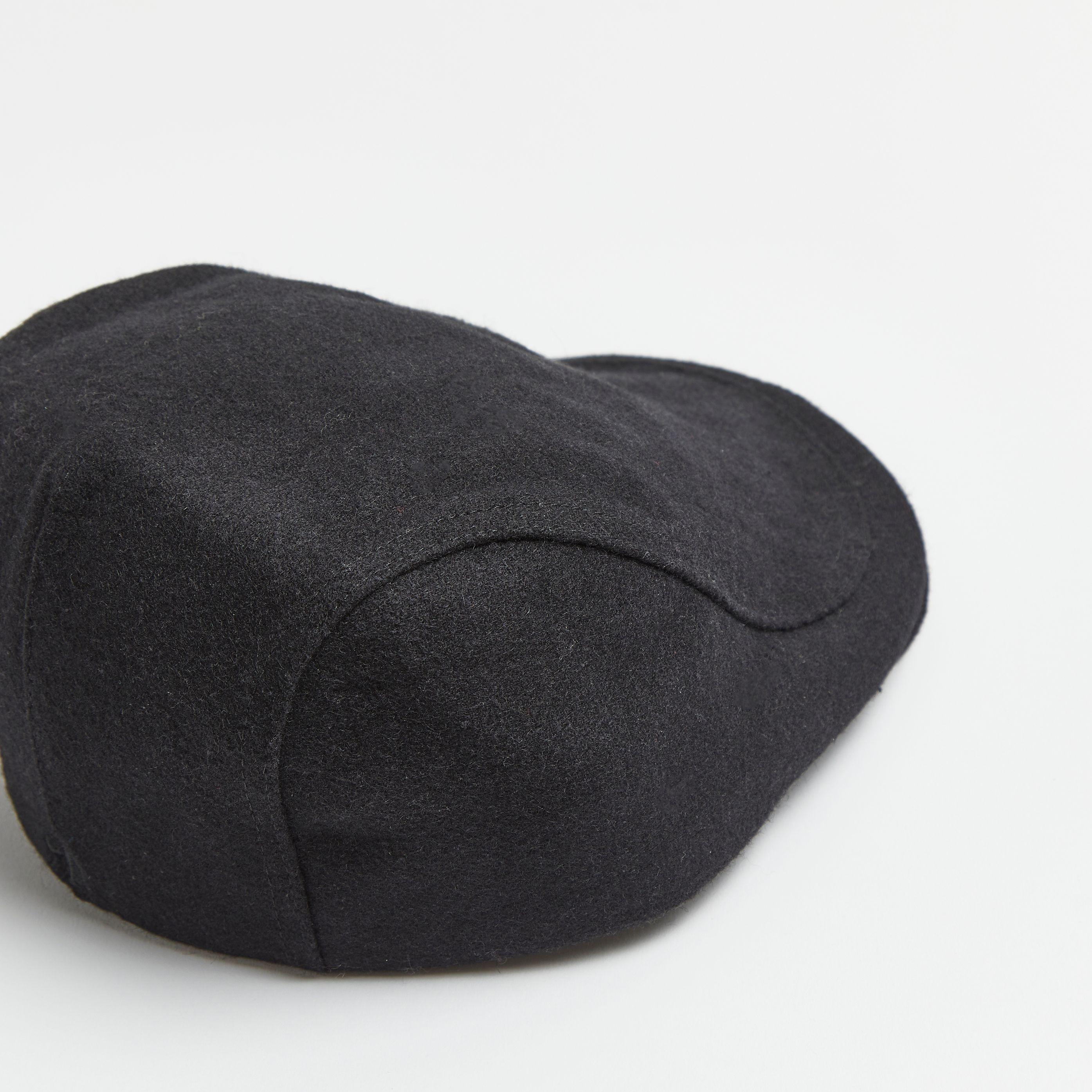 River Island Black Flat Cap - Lyst