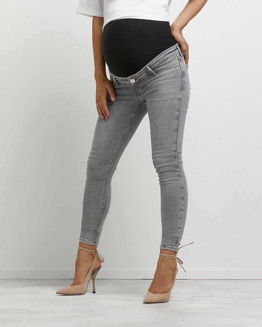 River Island Denim Grey Molly Maternity Skinny Jeans in Gray - Lyst