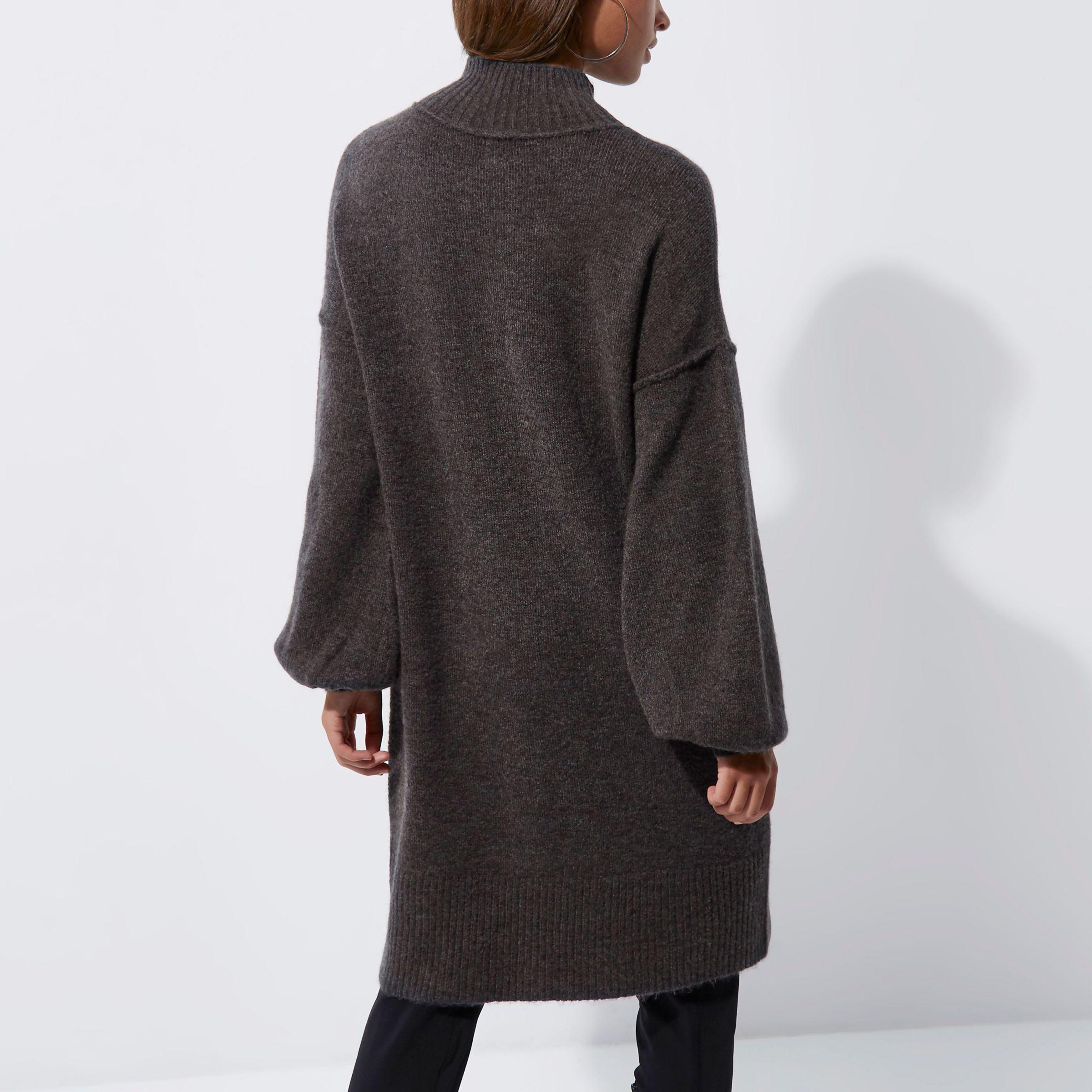 dark grey jumper dress