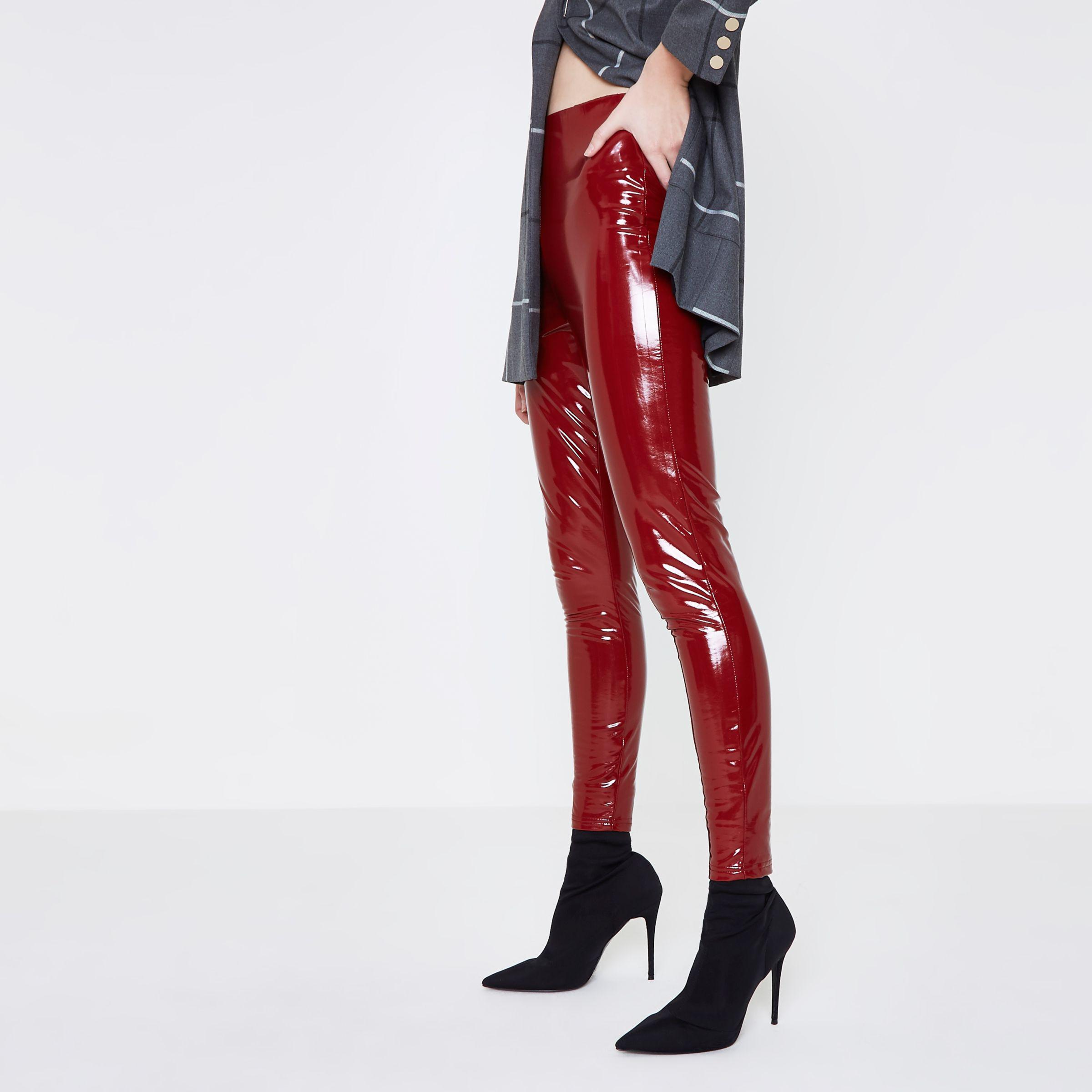 Shine Vinyl Skinny Trousers | Lyst