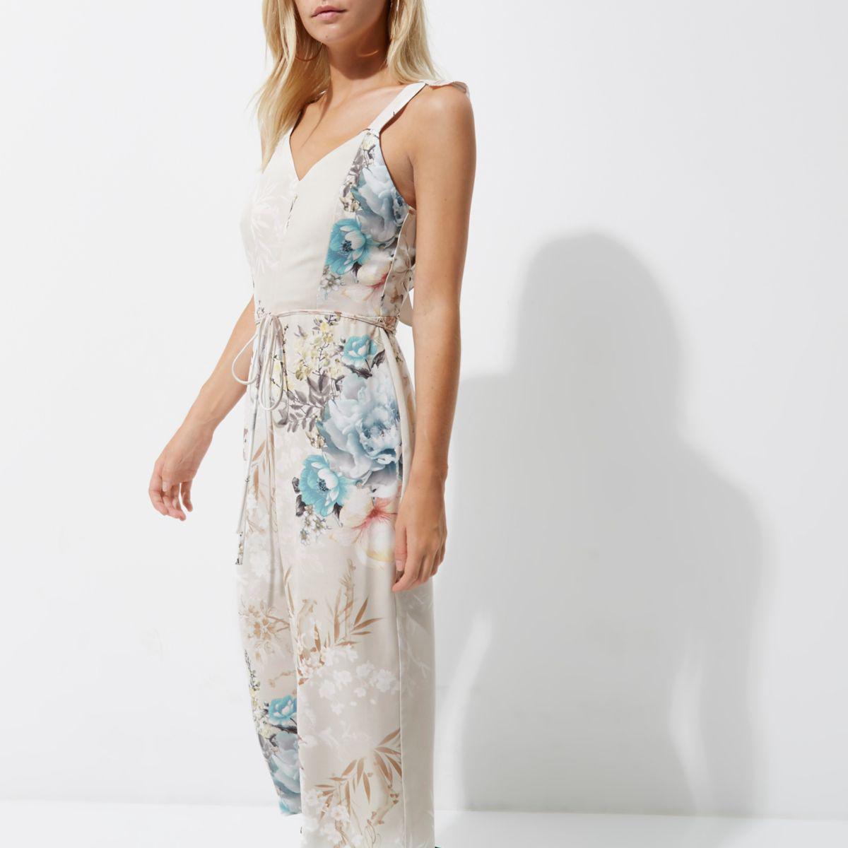 river island floral jumpsuit