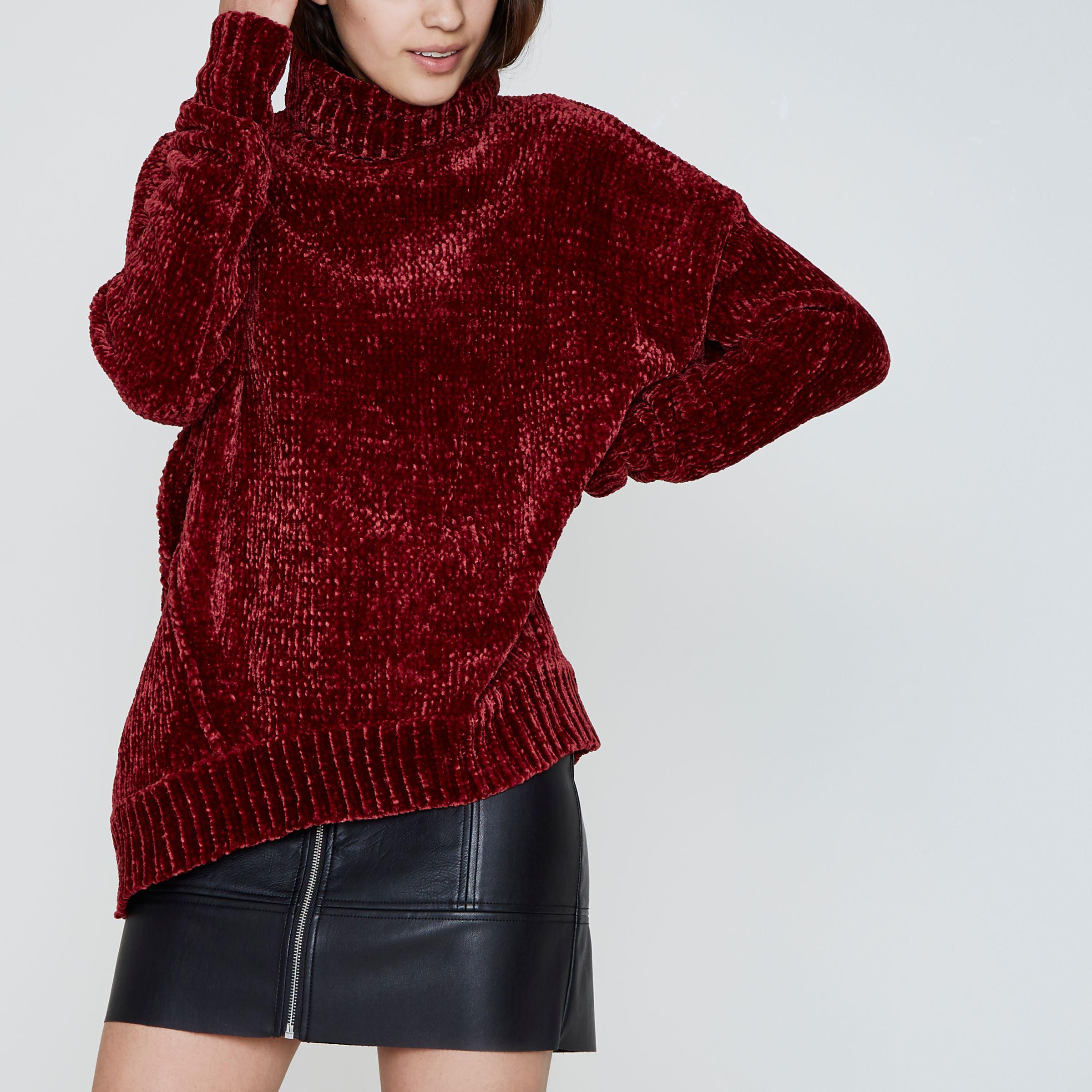 red chenille jumper