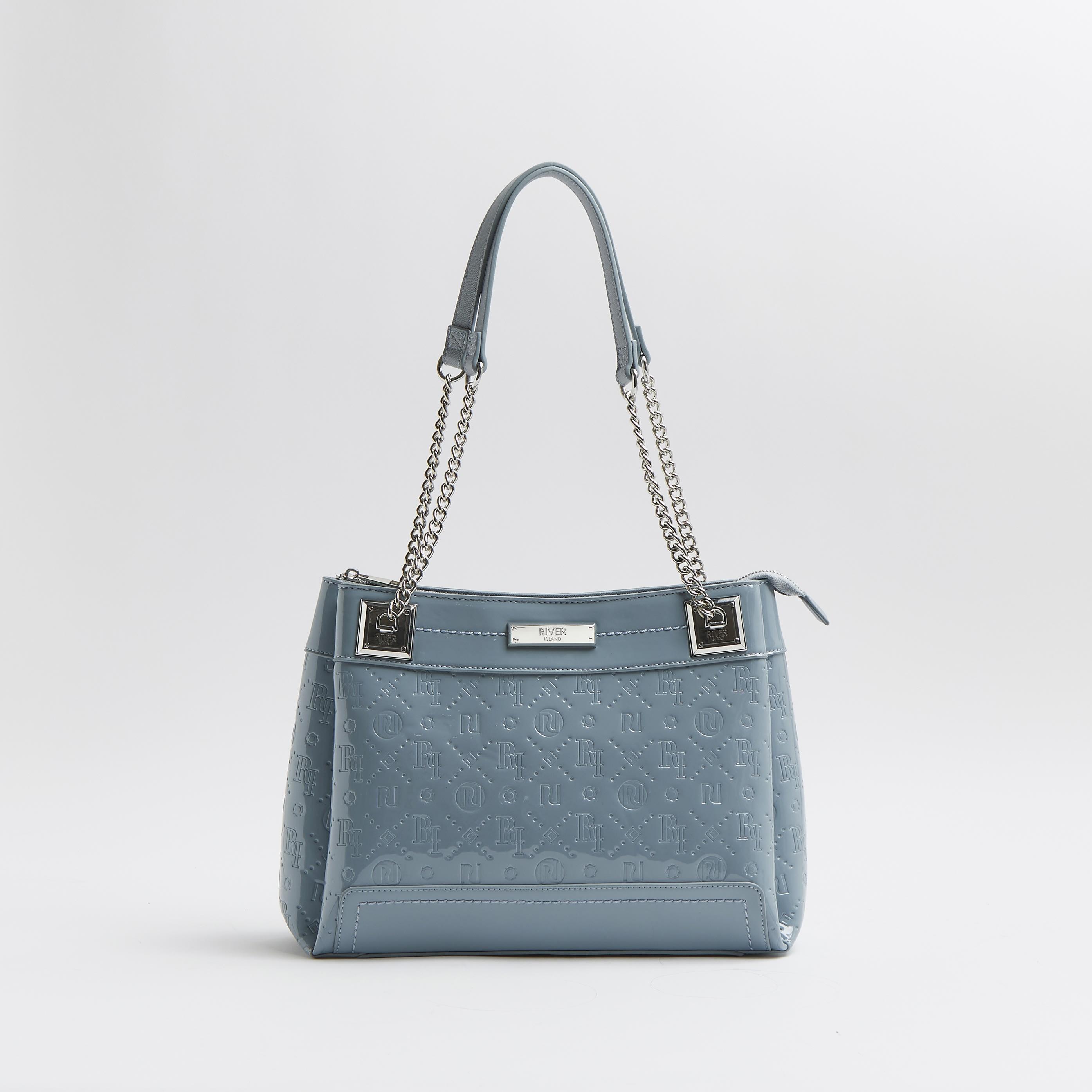 River island blue tote bag hot sale