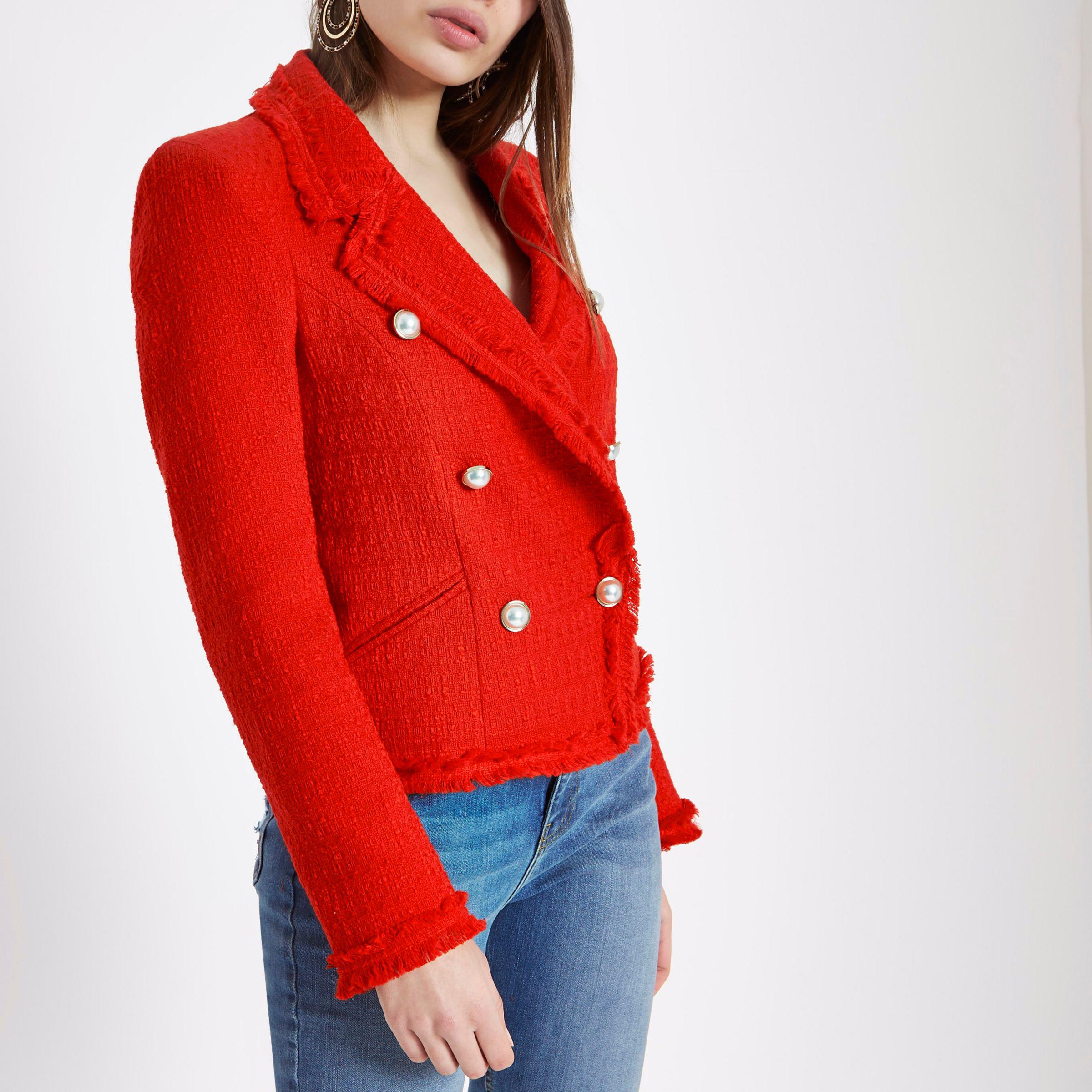 Red Boucle Jacket | estudioespositoymiguel.com.ar