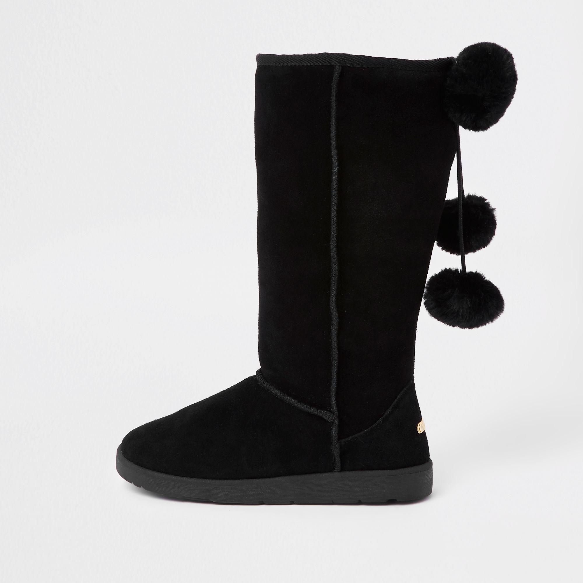 river island pom pom boots