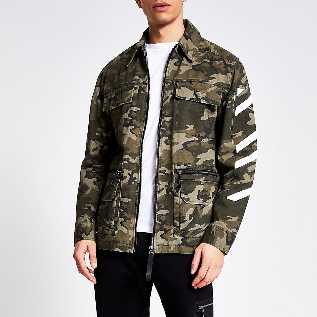 River island camo jacket Clearance