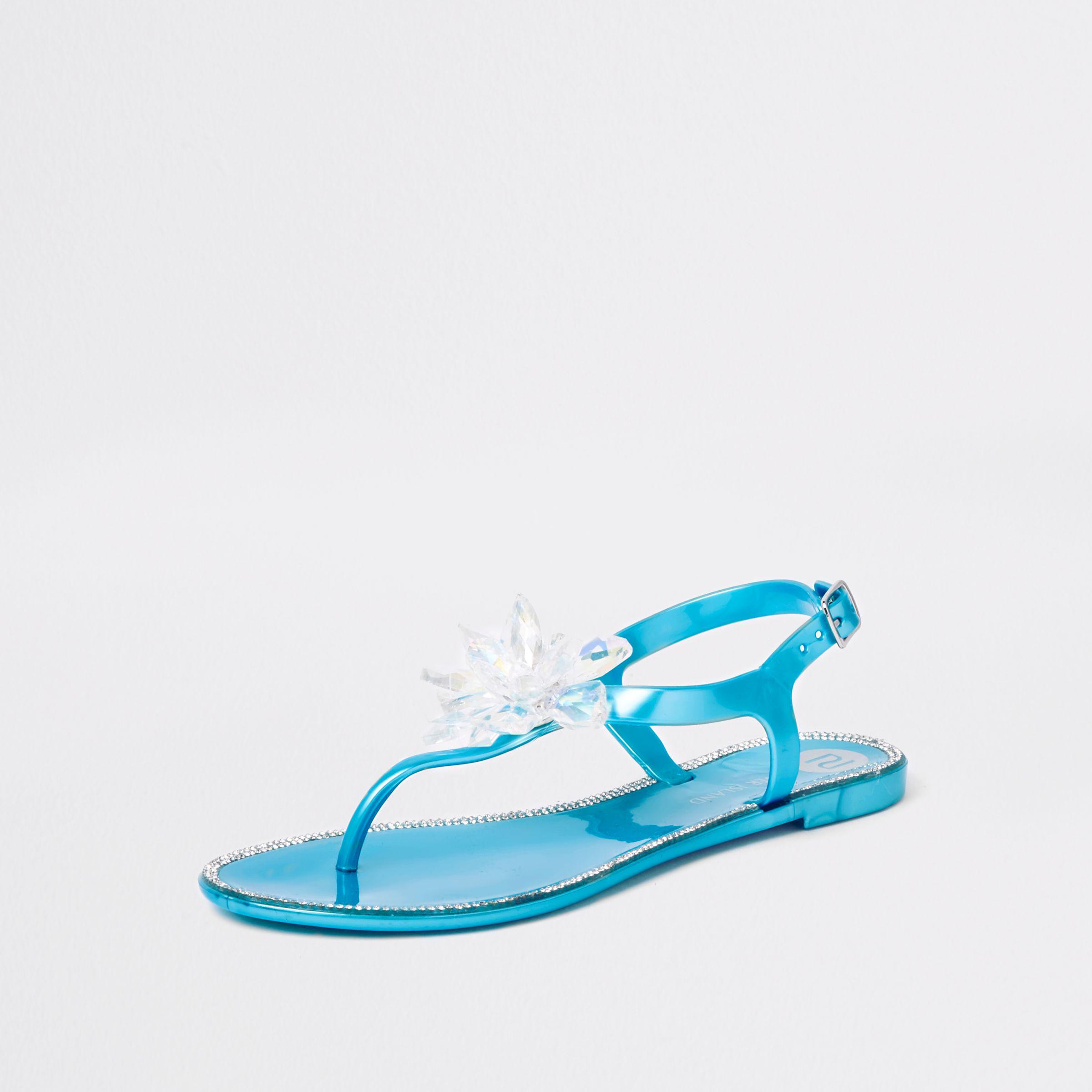 river island jelly flip flops