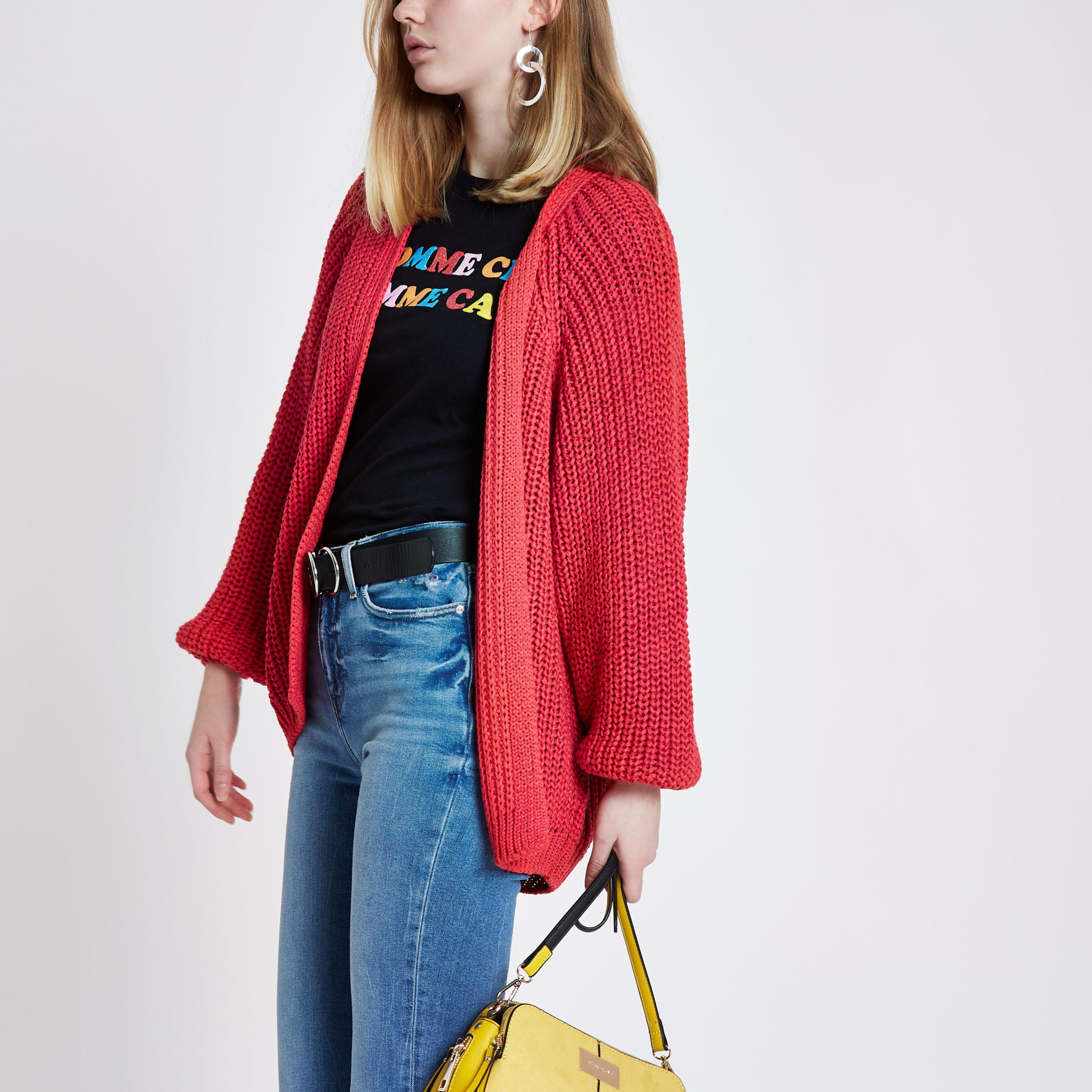 chunky knit cardigan river island