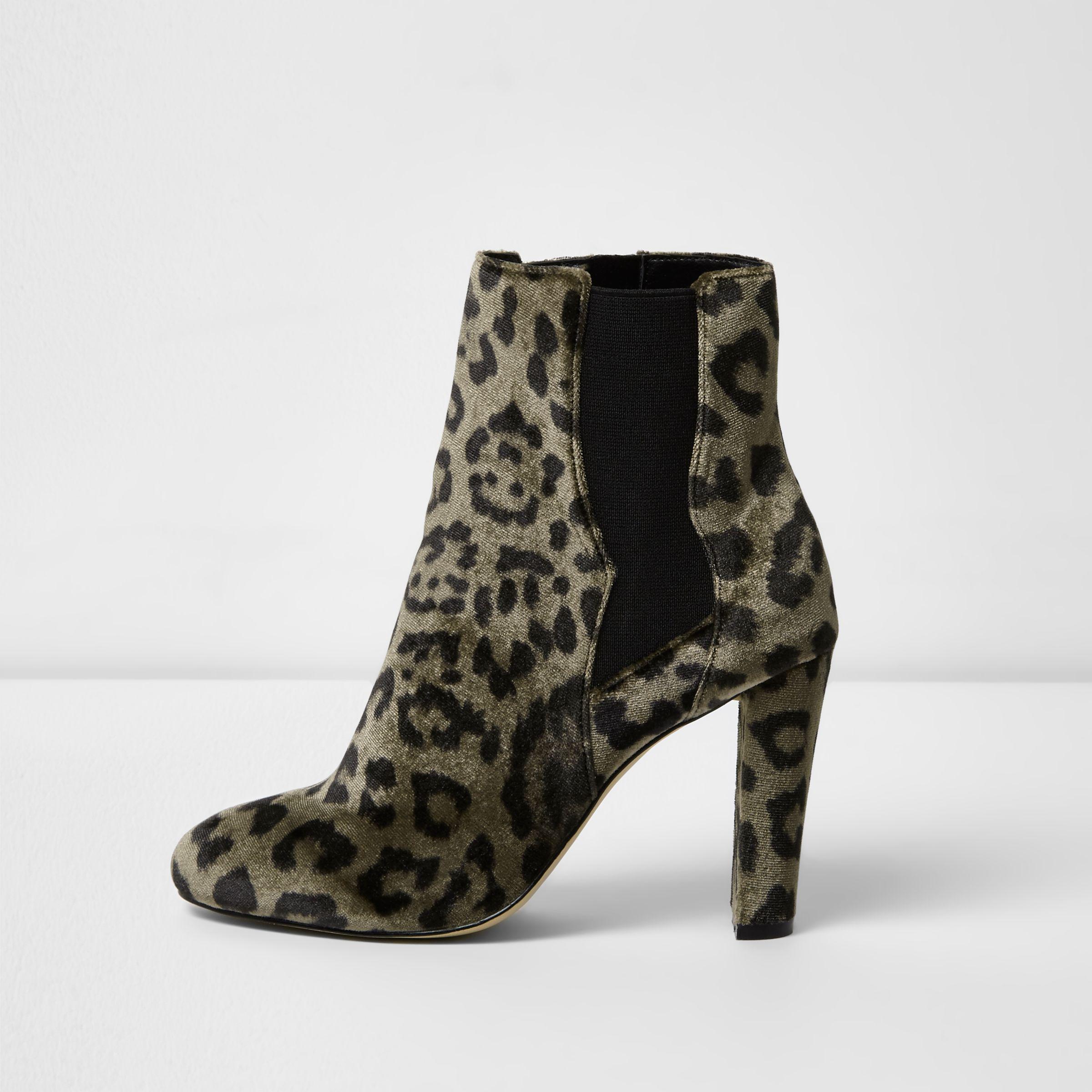 wide fit leopard boots
