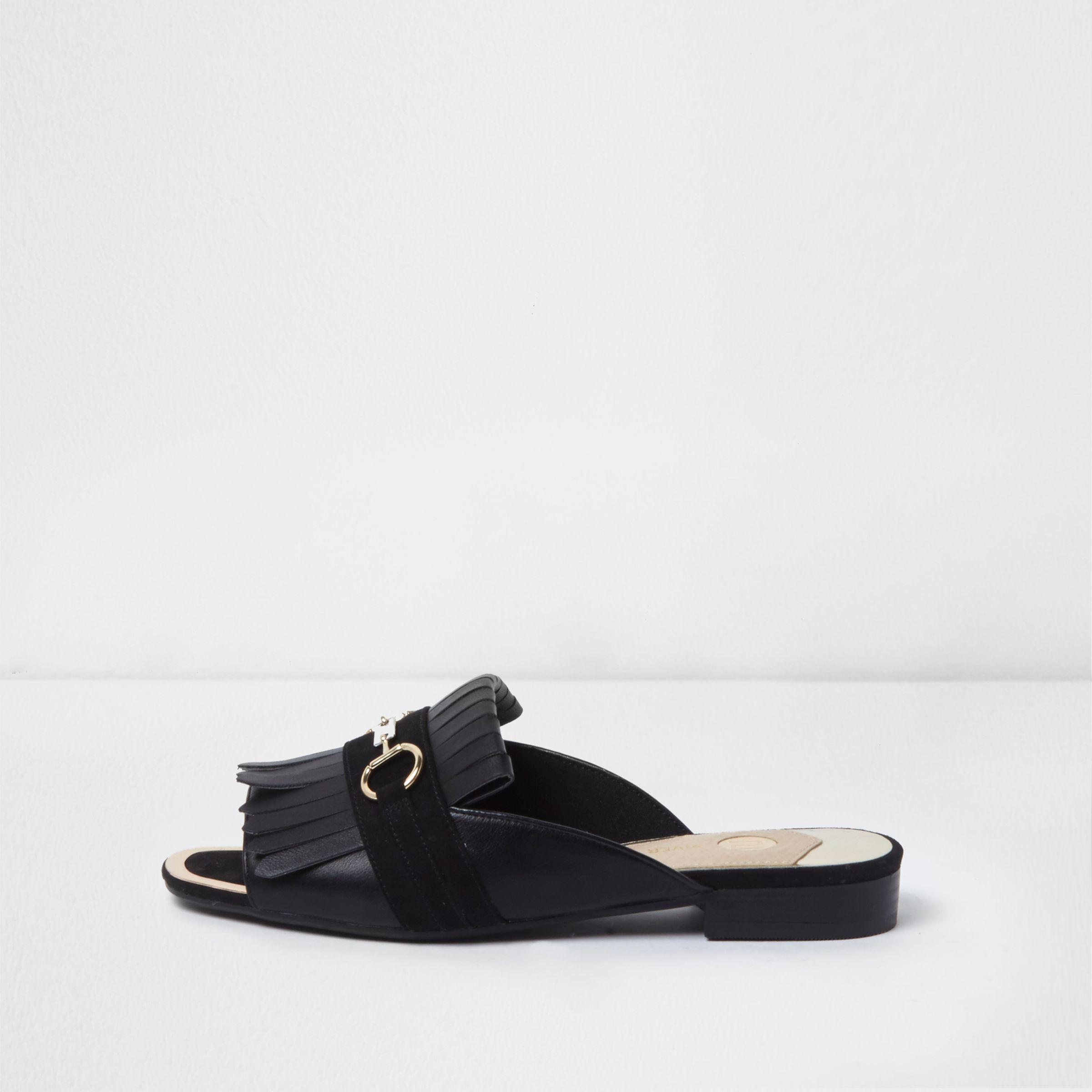 river island backless loafers