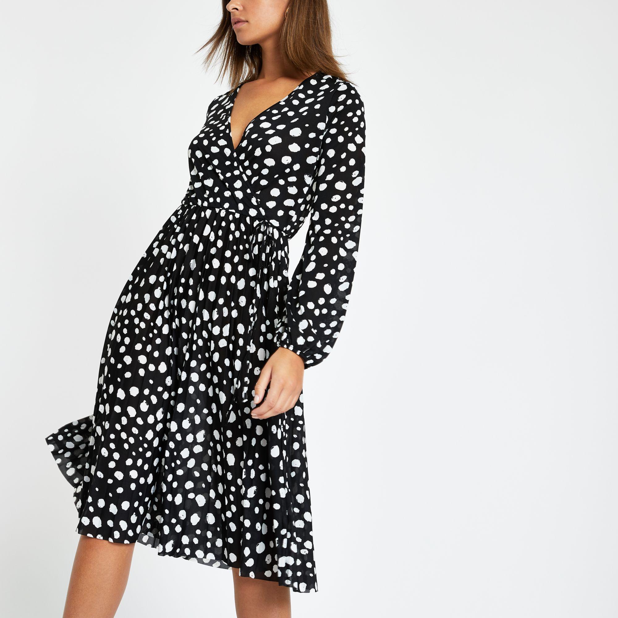 pleated tea dress