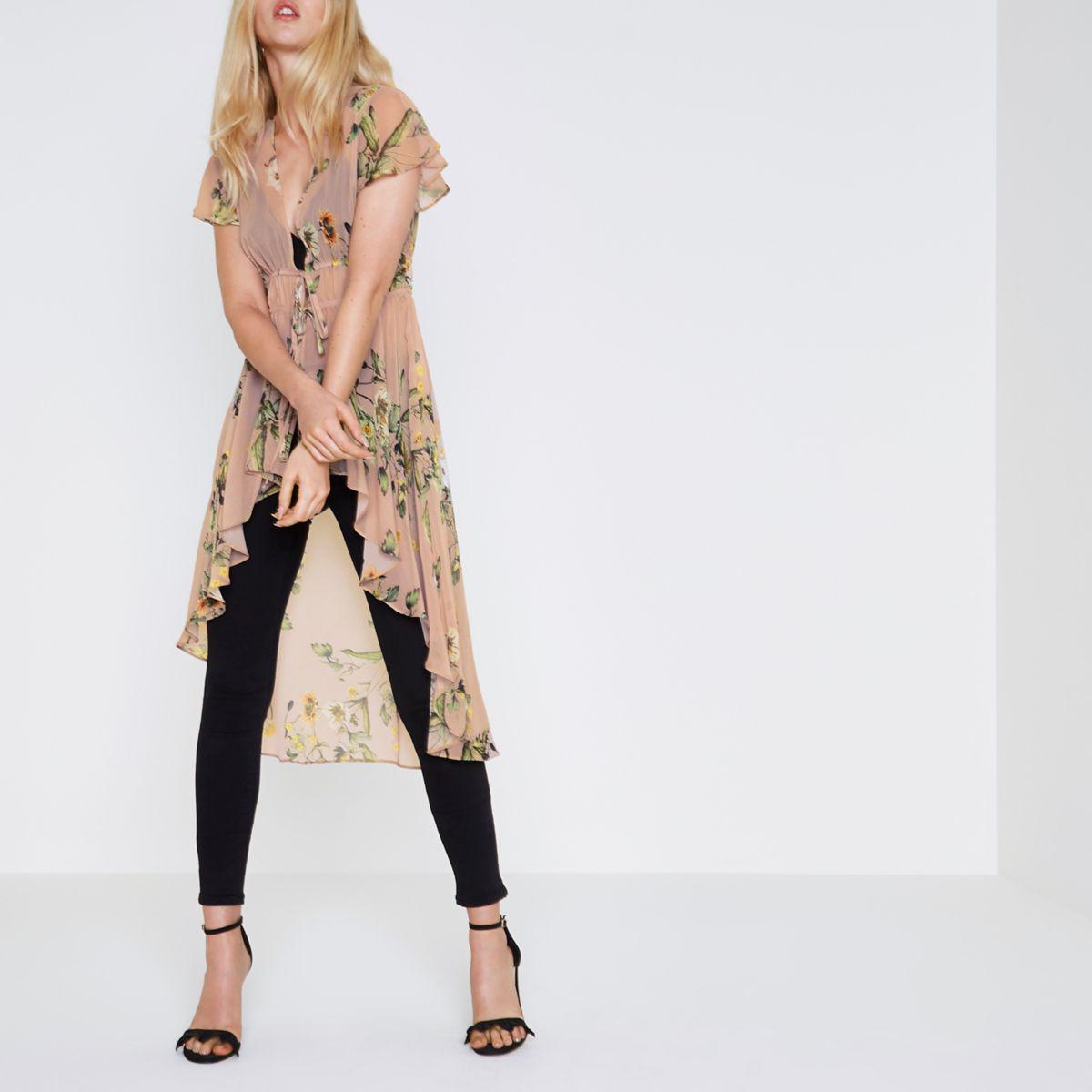 high low kimono top