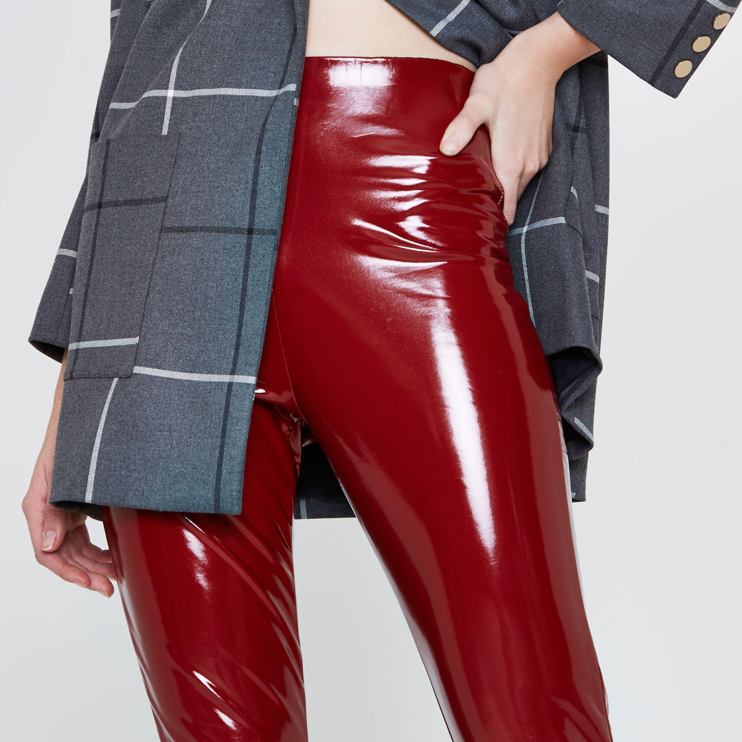 Shine Vinyl Skinny Trousers | Lyst UK
