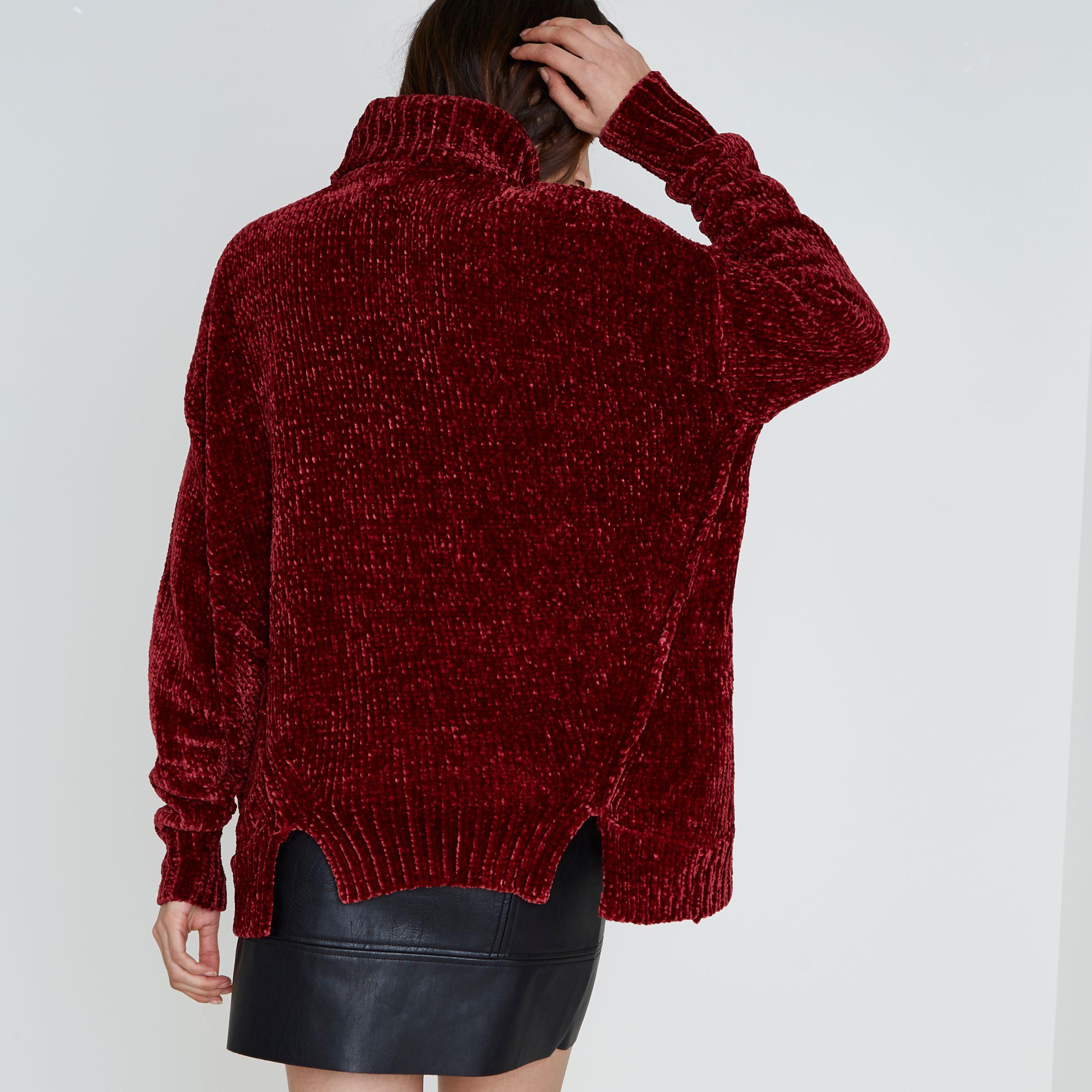 red chenille jumper