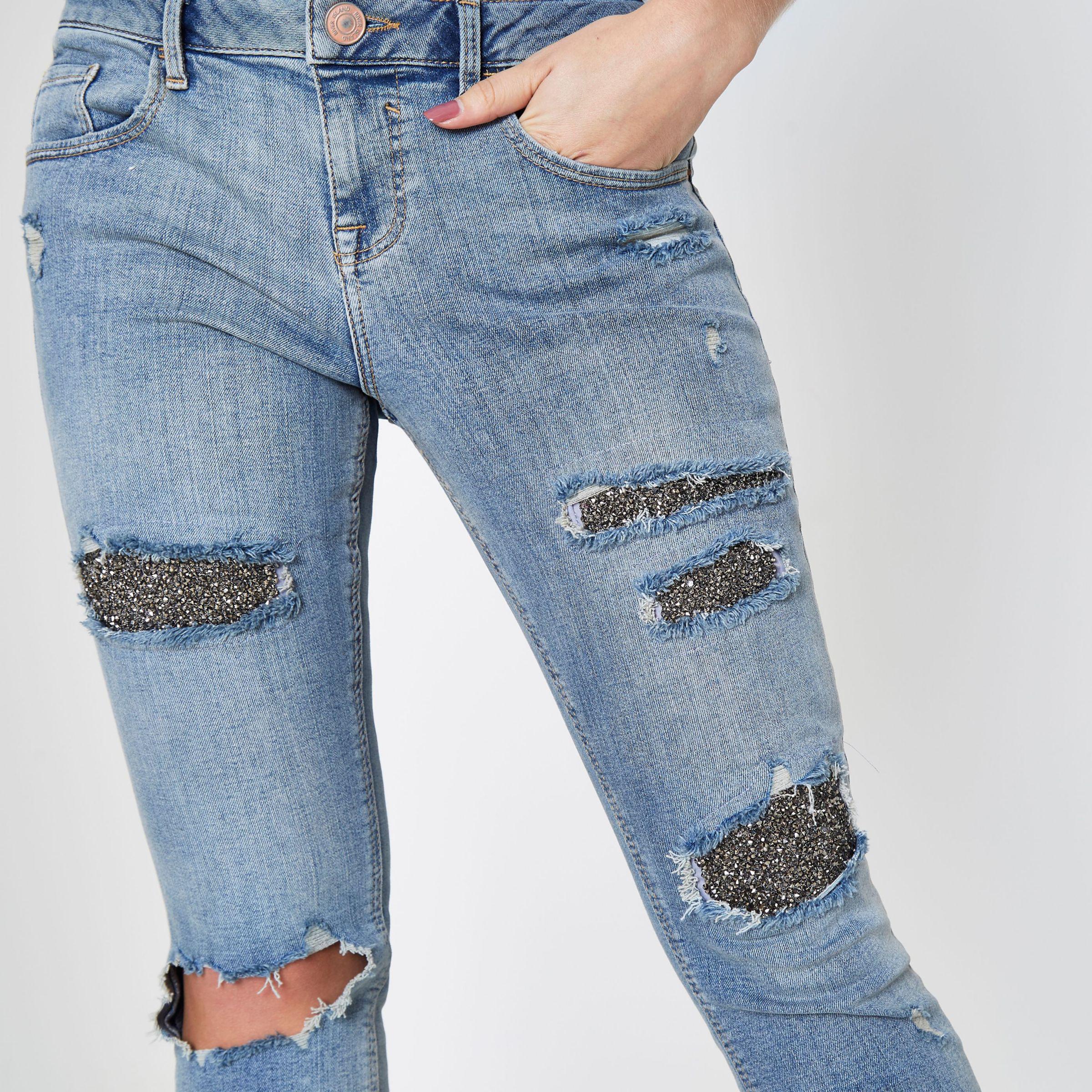 sequin jeans river island