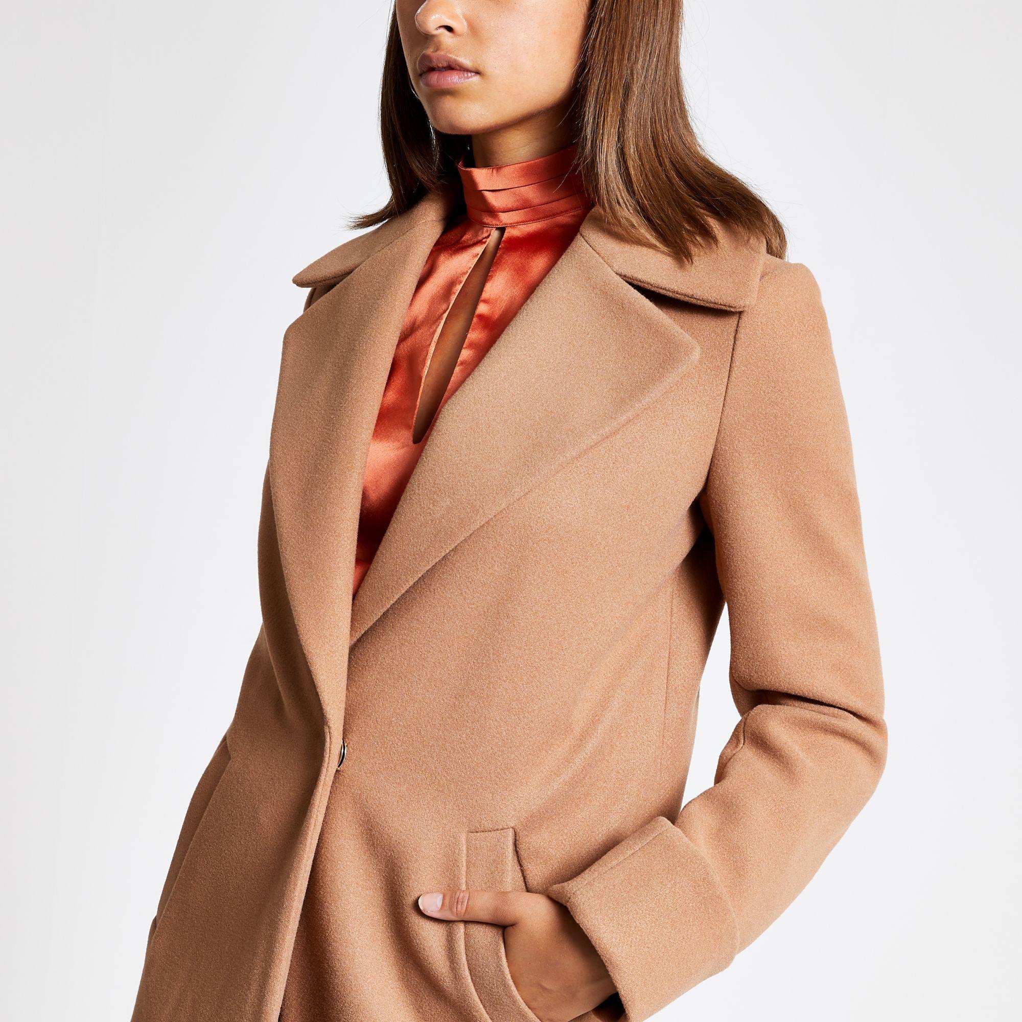 river island patent coat