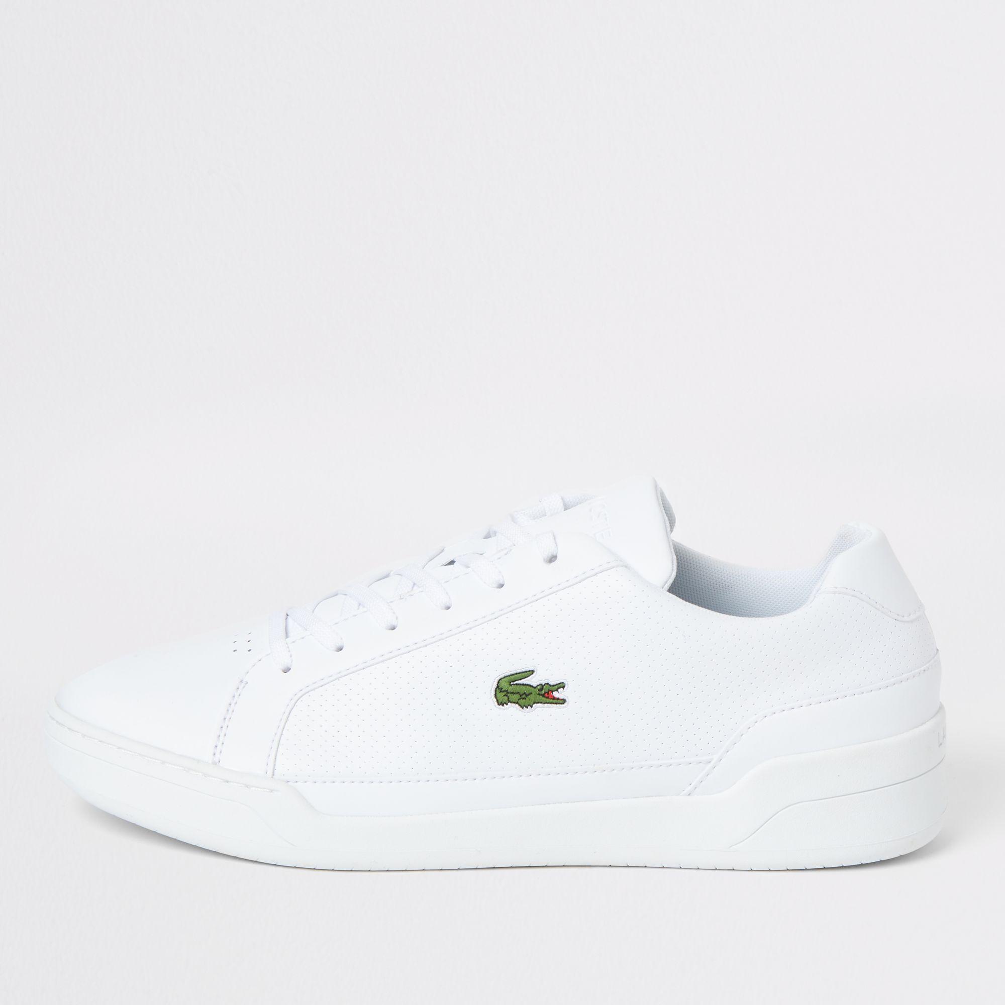 lacoste challenge trainers black