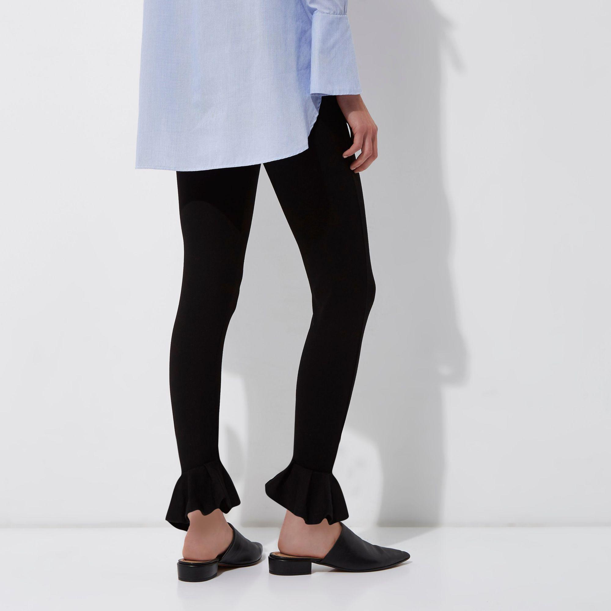 frill hem leggings