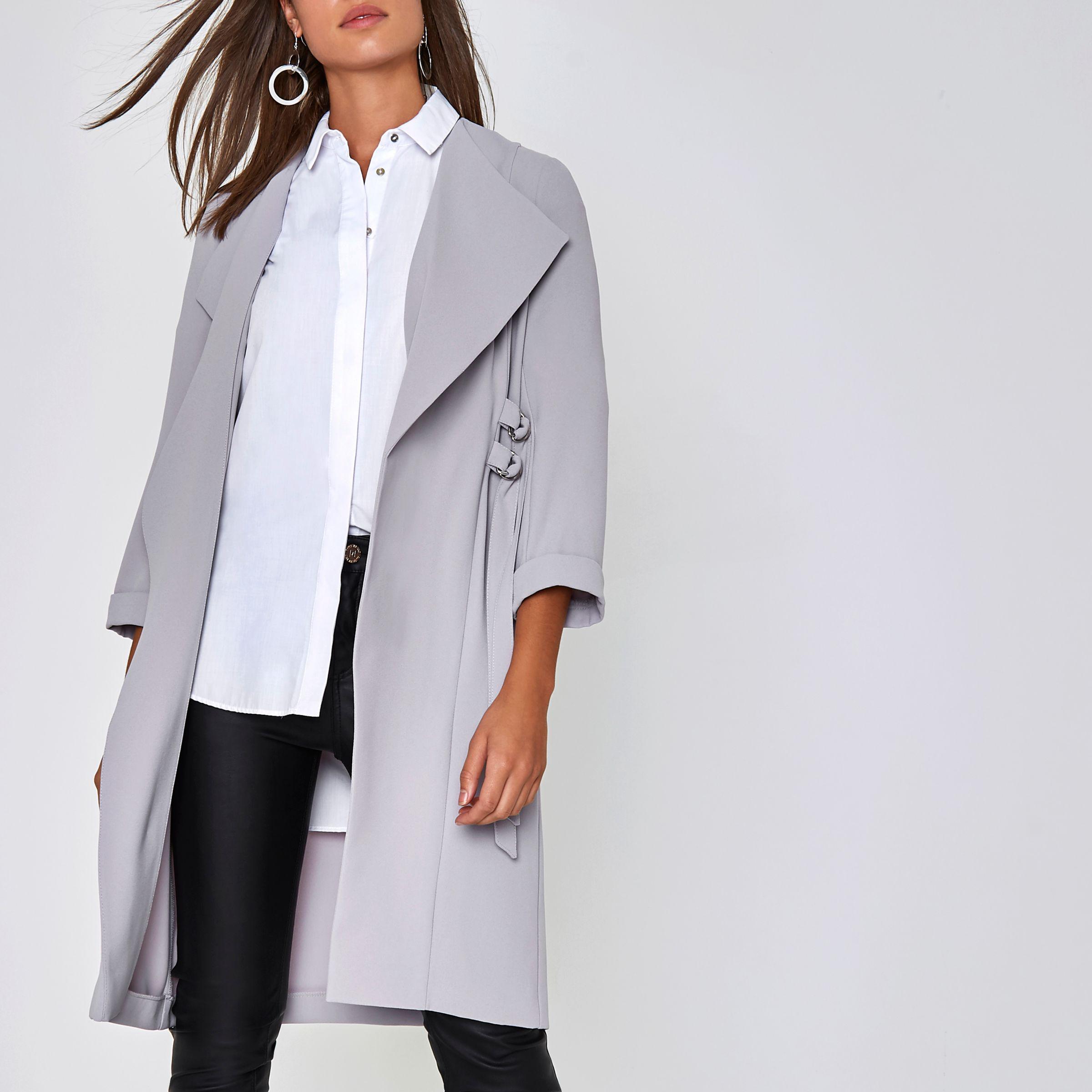 Grey duster coat Clearance