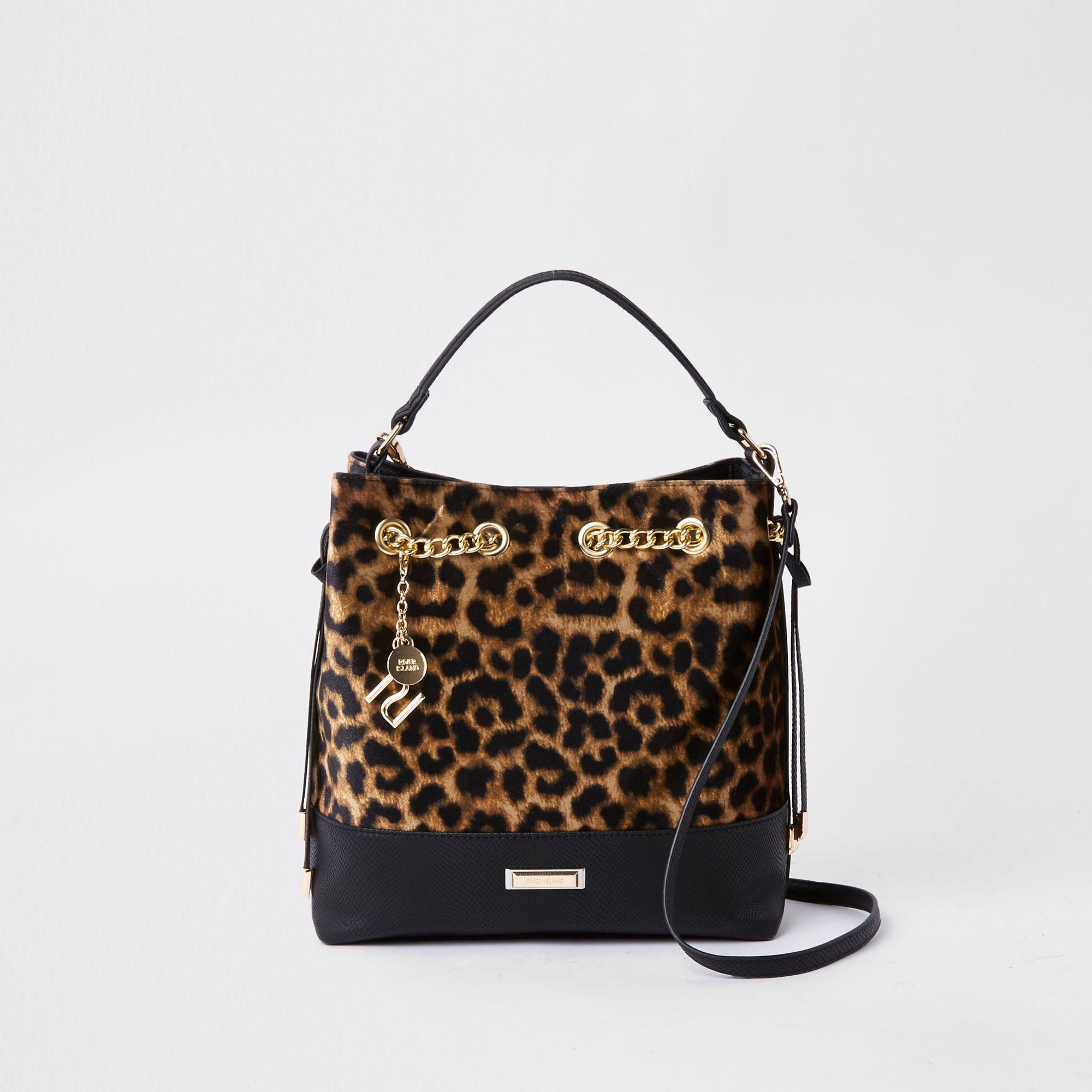 brown leopard print bag