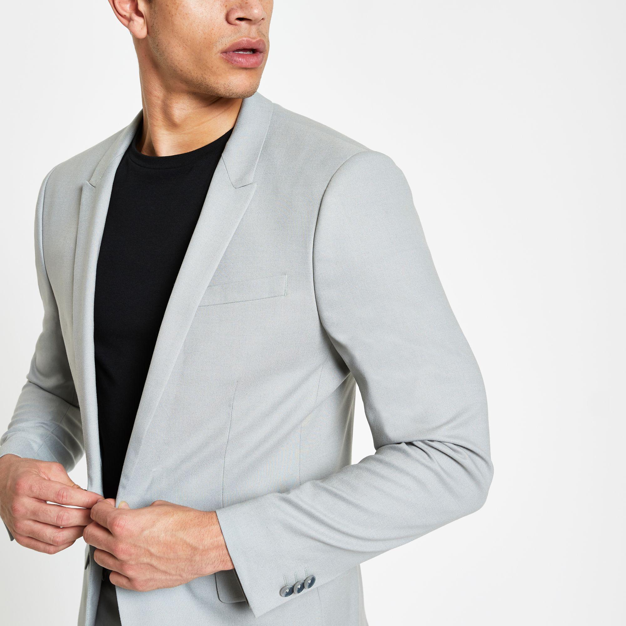 River Island Mint Skinny Suit Jacket in Green for Men Lyst
