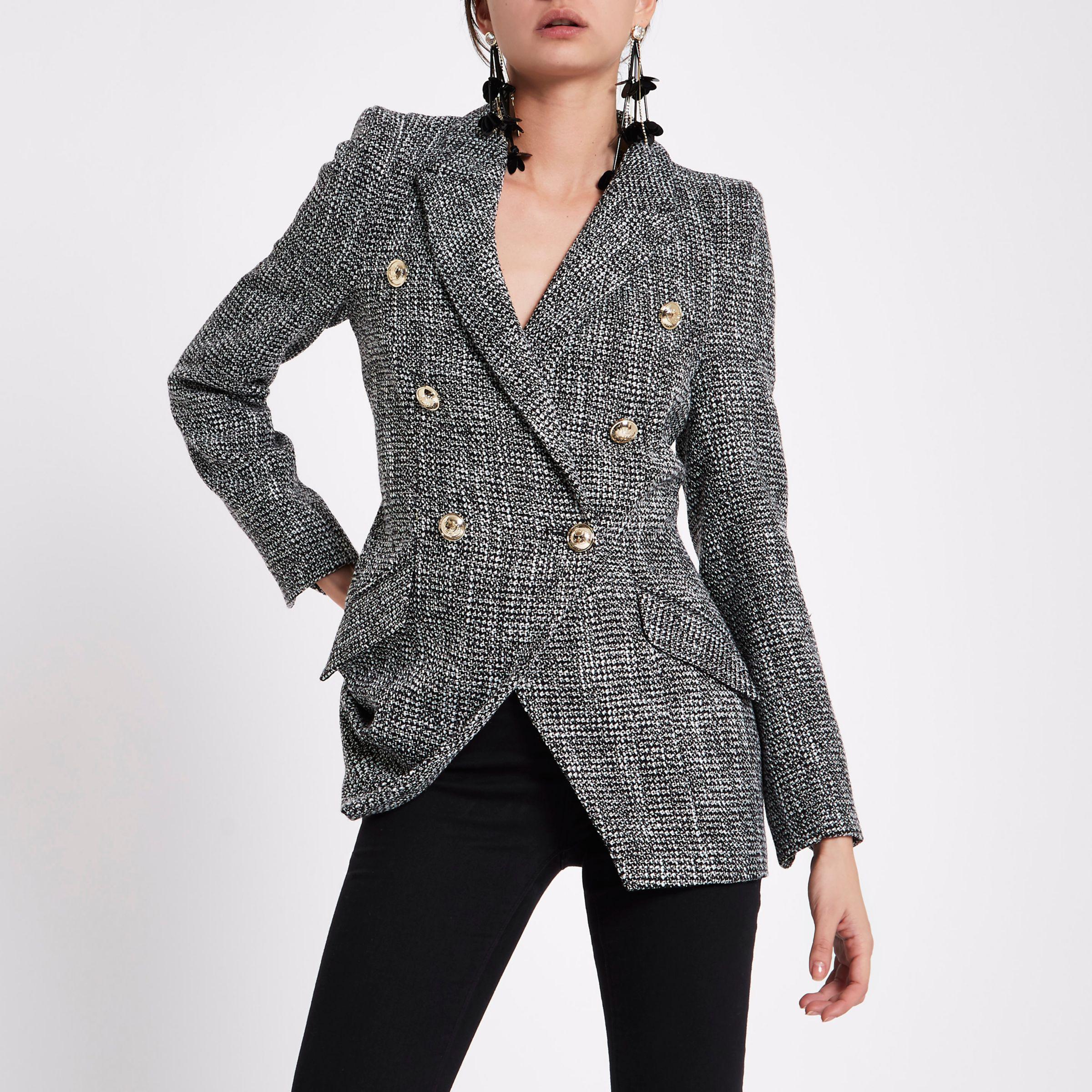 tweed jacket river island