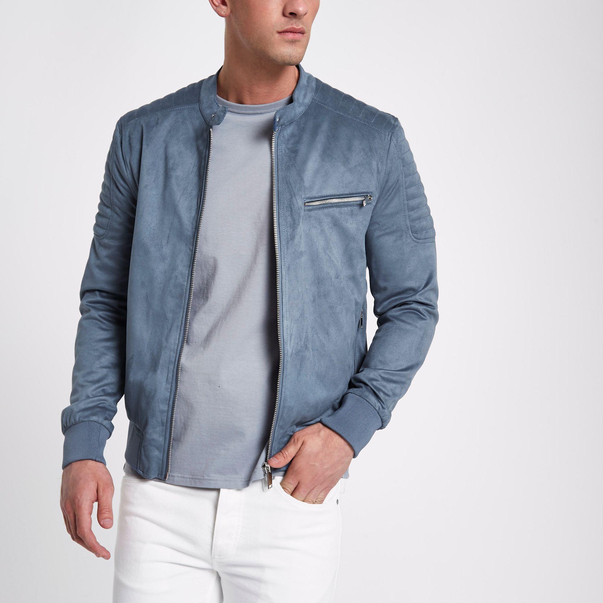 Mens racer neck jacket clearance
