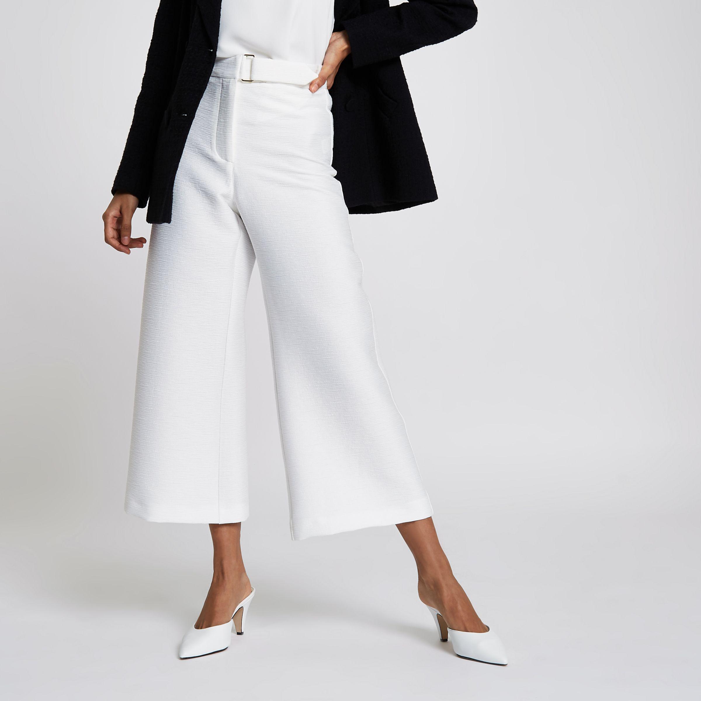 Cotton Petite Cropped Wide Leg Culottes 