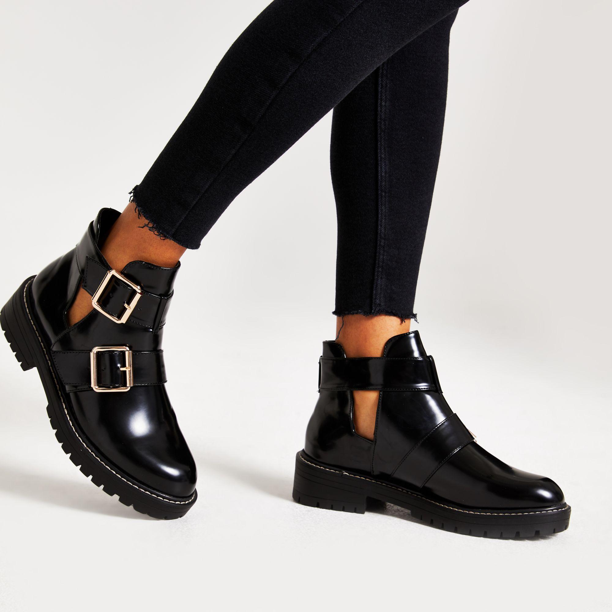 river island chunky biker boots