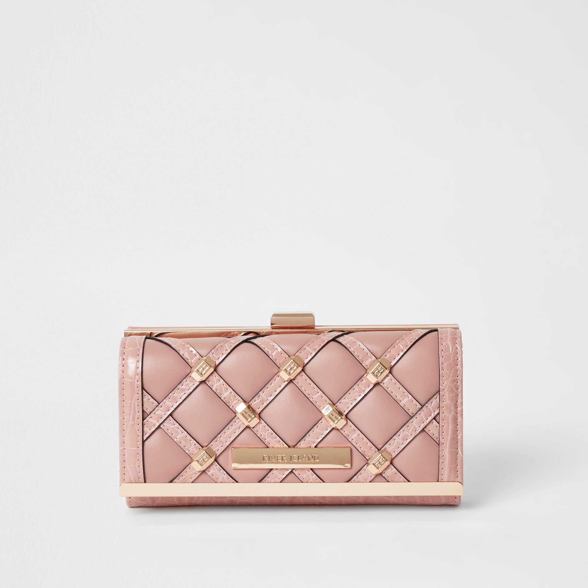 pink studded purse