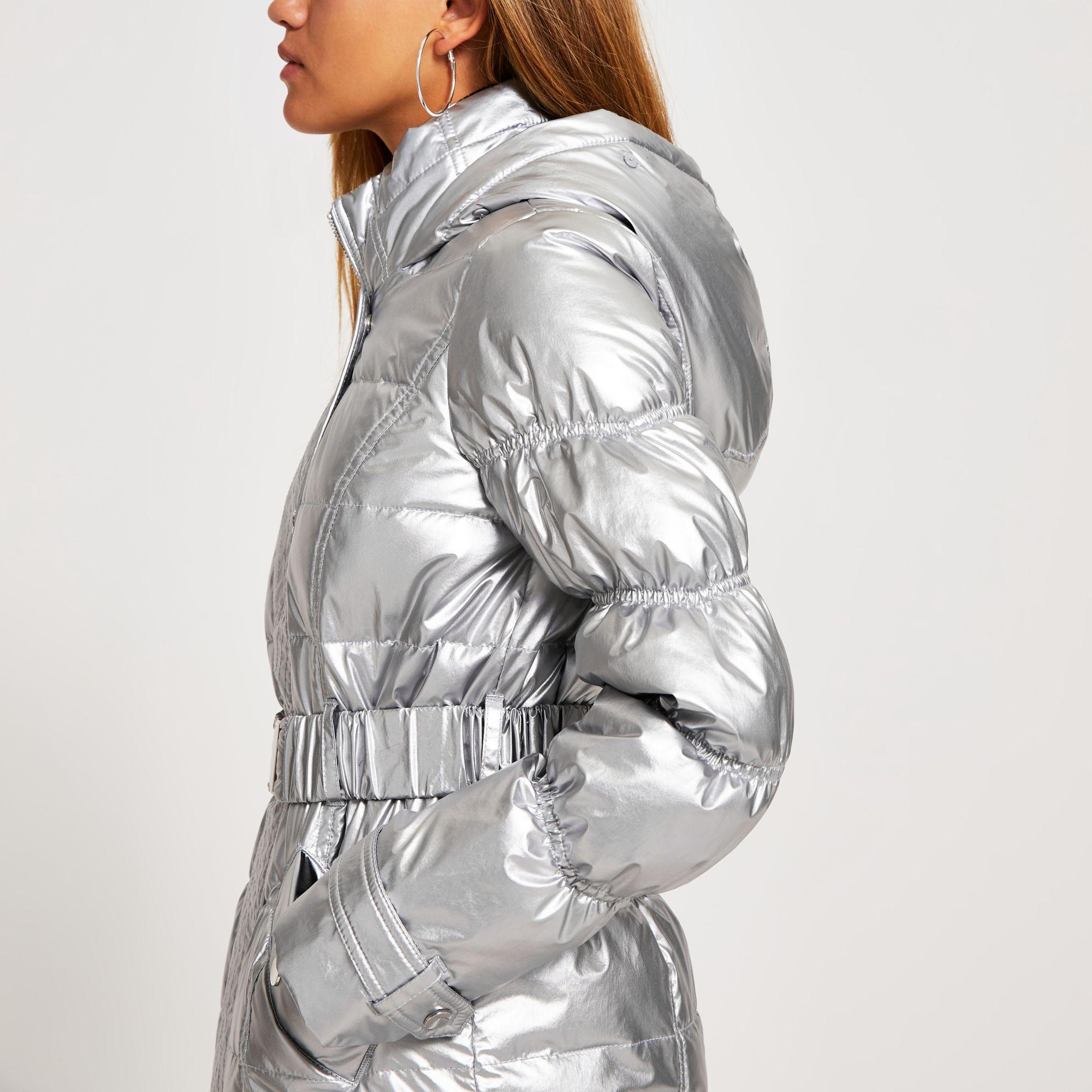 river island silver jacket