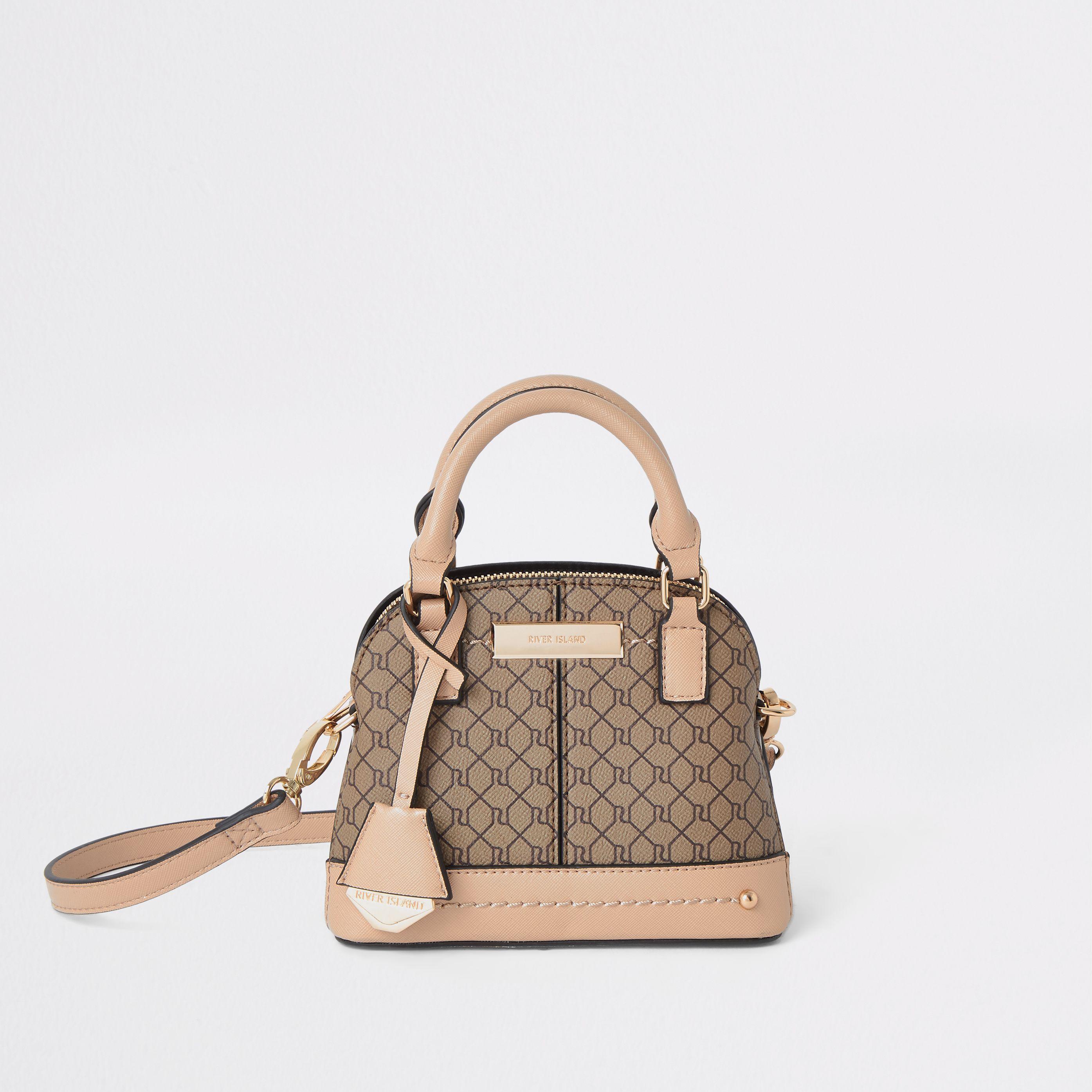 river island beige monogram backpack Hot Sale - OFF 57%