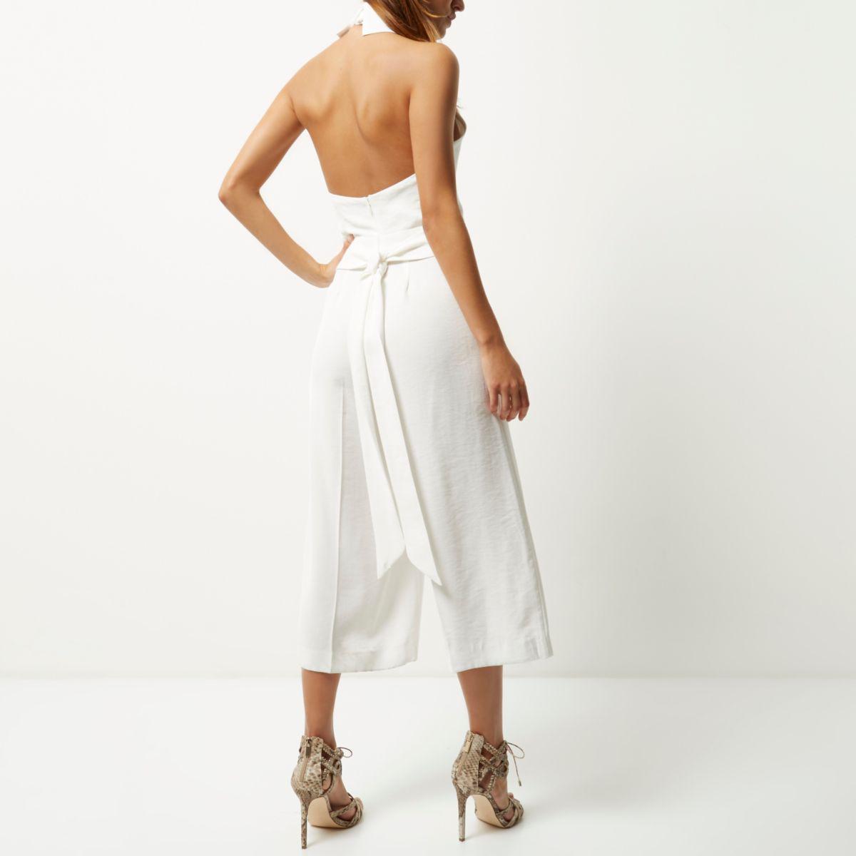 river island white jumpsuit