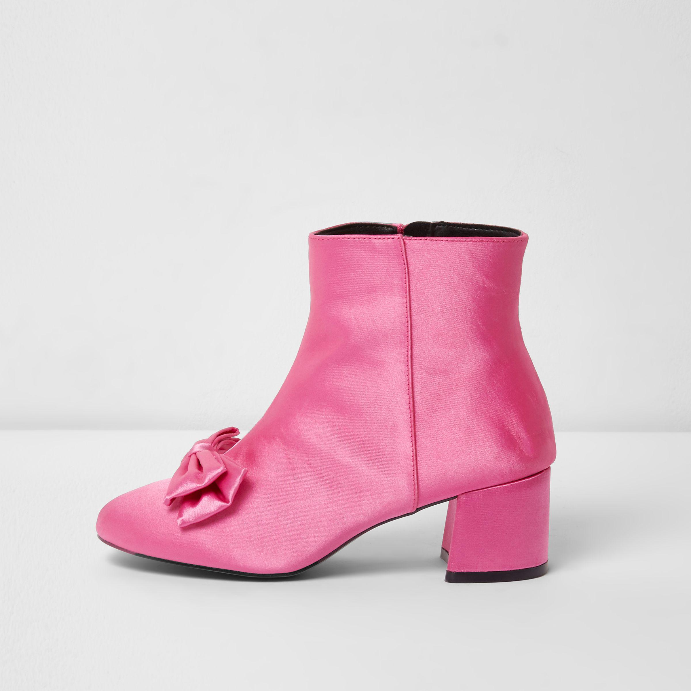 pink bow boots