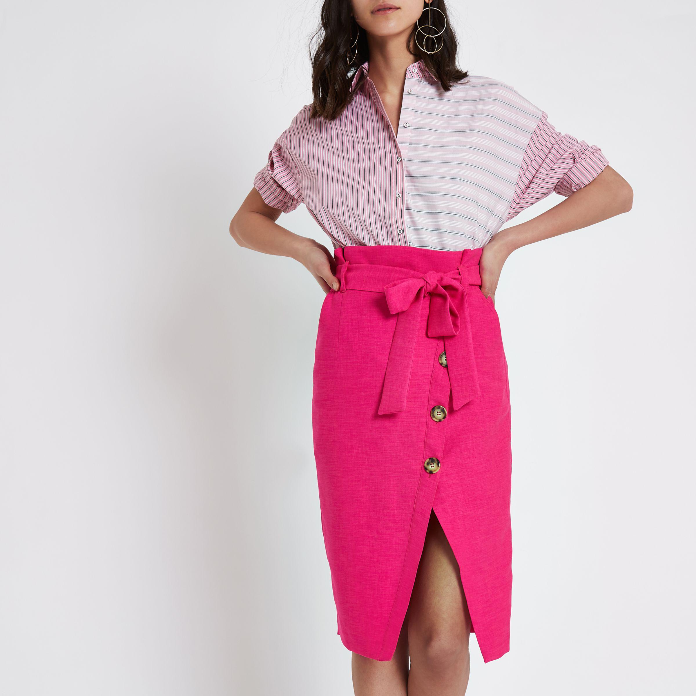 River island pink skirt Clearance