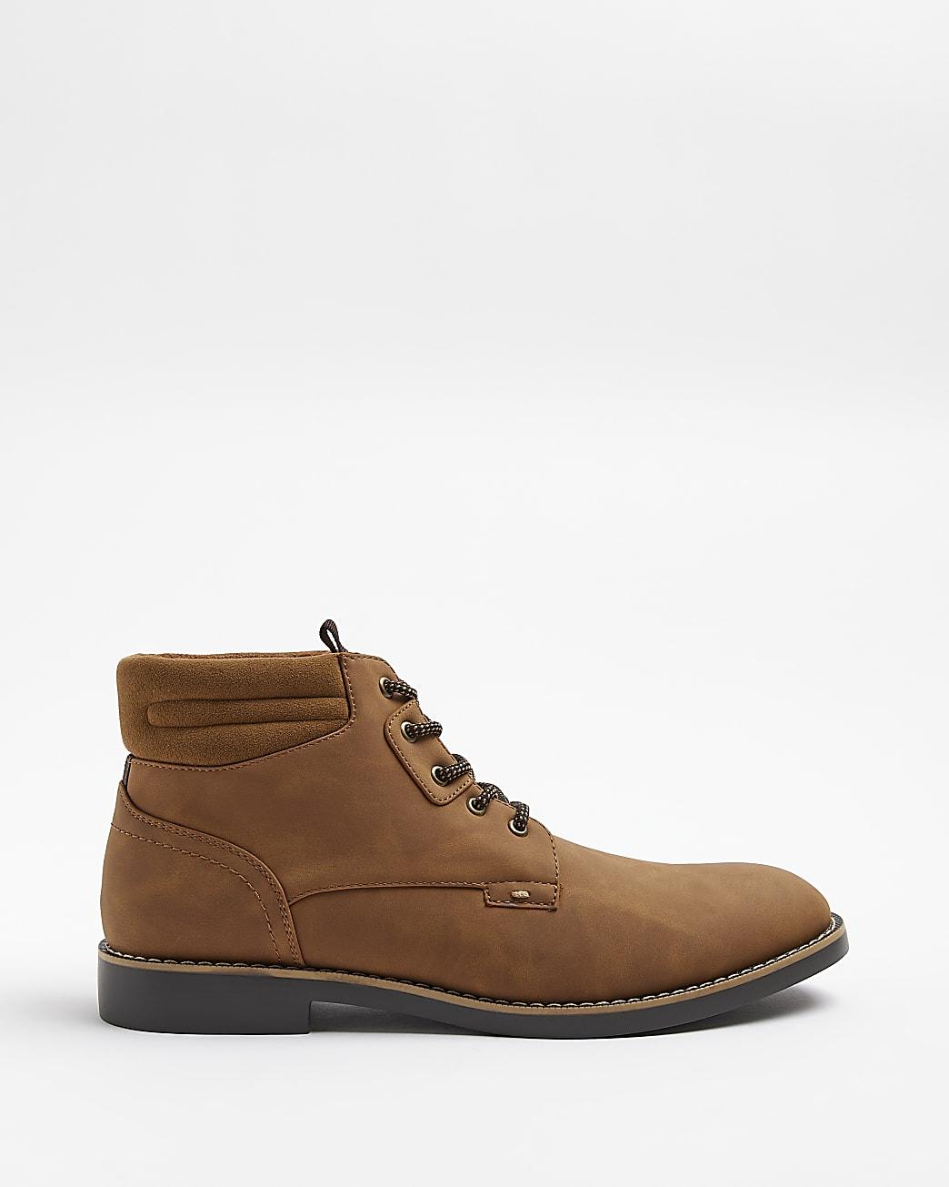 River Island Brown Chukka Boots for Men | Lyst UK