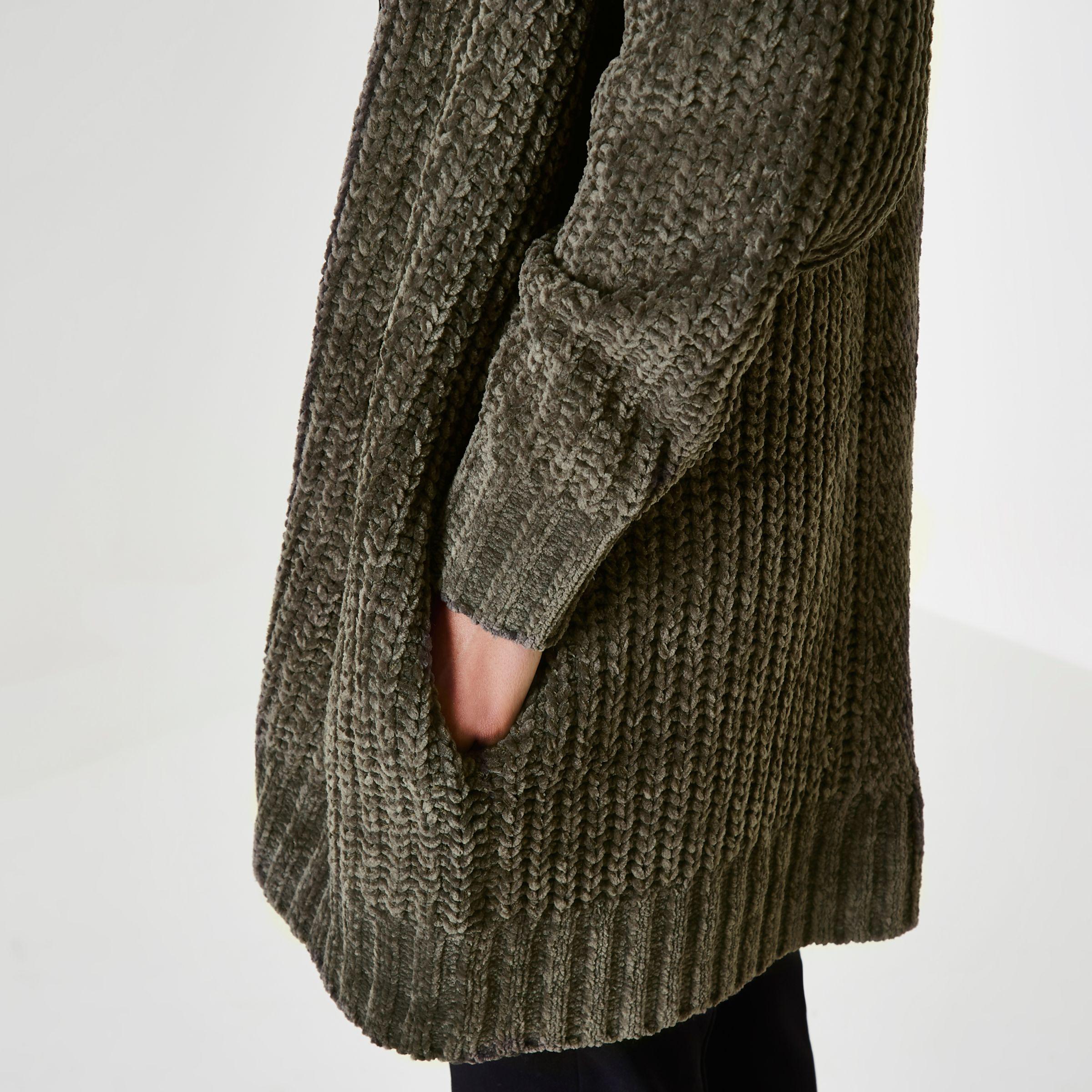 longline chenille cardigan