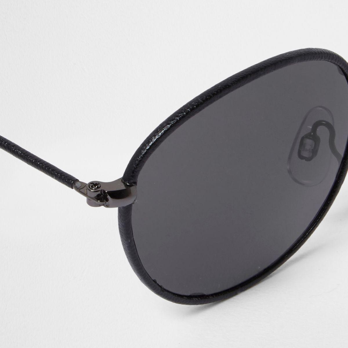 Lyst River island Black Small Round Sunglasses in Black for Men